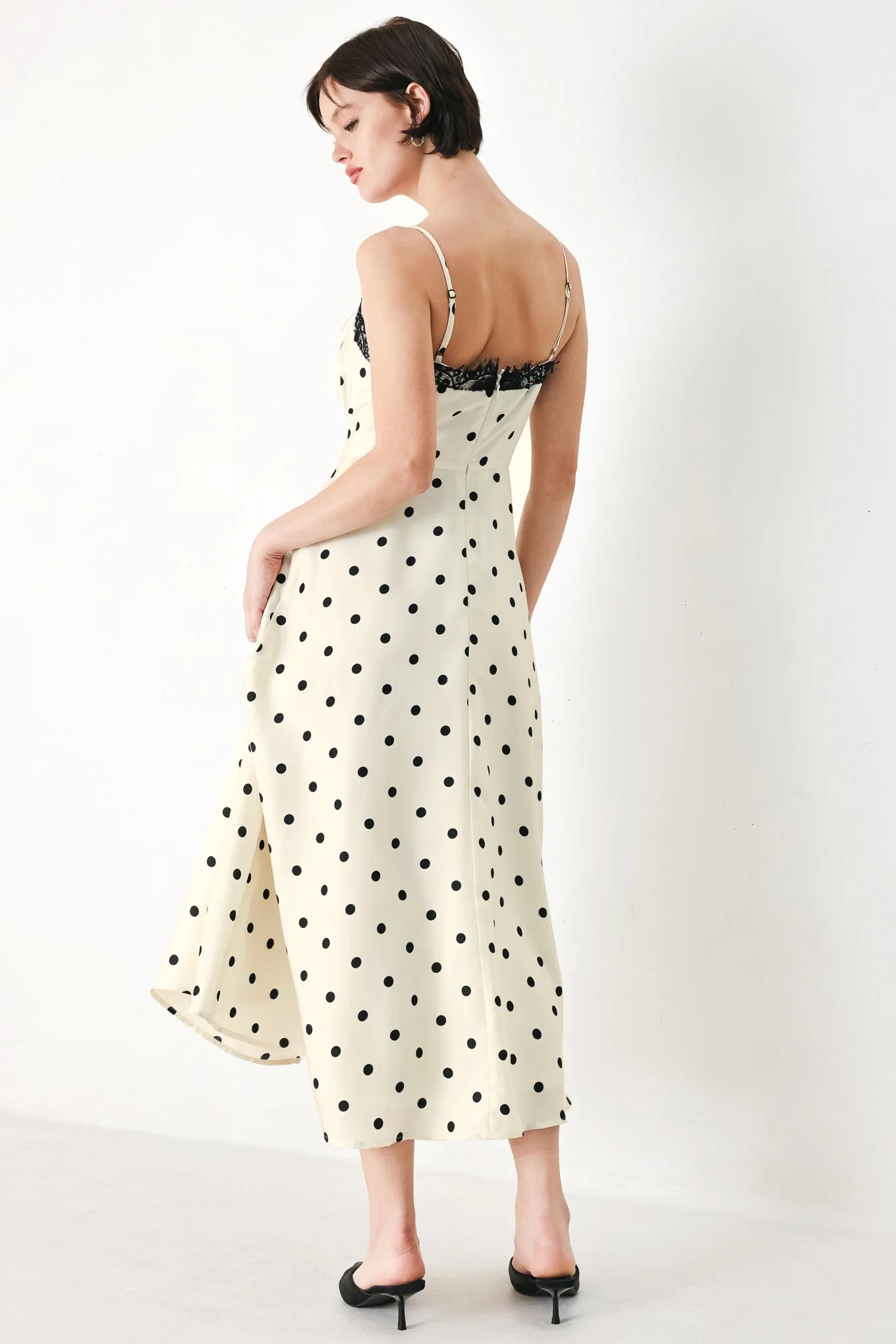 DOTTY SWEETHEART POLKA DOT MIDI DRESS - Image 2