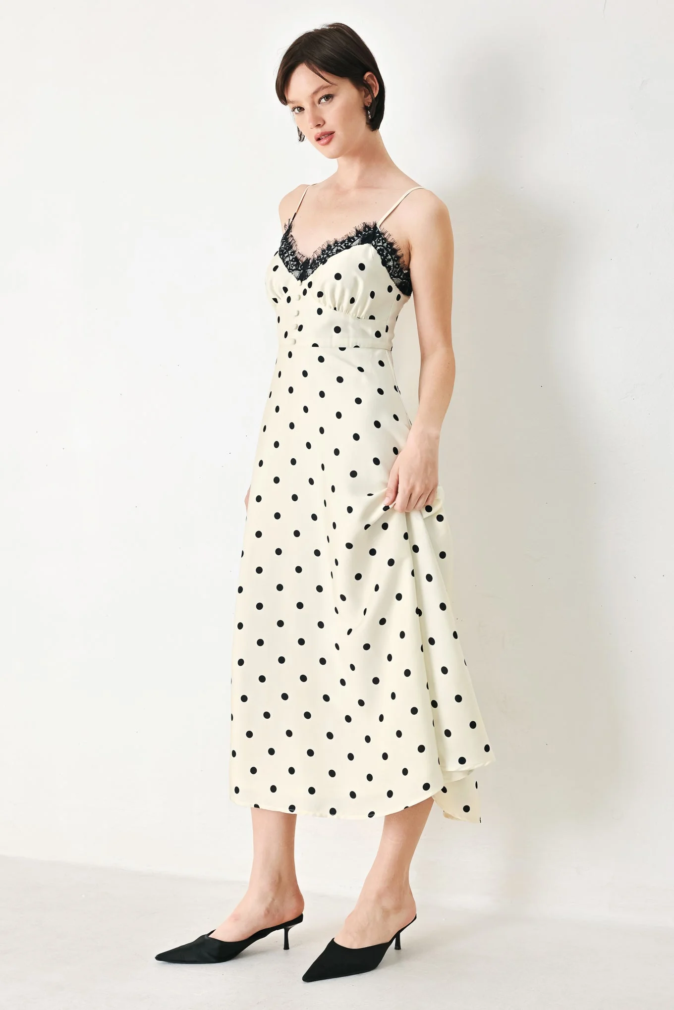 DOTTY SWEETHEART POLKA DOT MIDI DRESS - Image 5