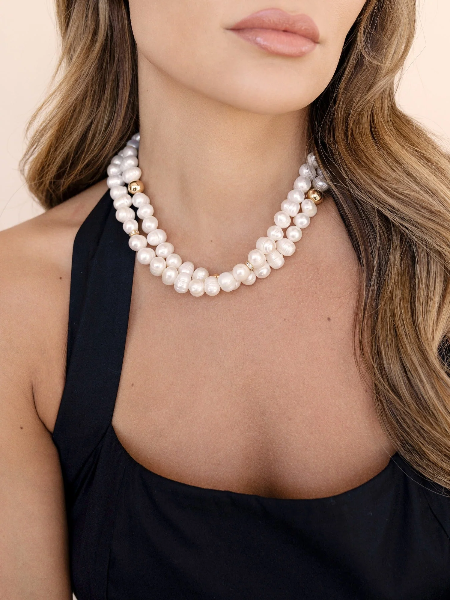 Double Strand Pearl Necklace - Image 5