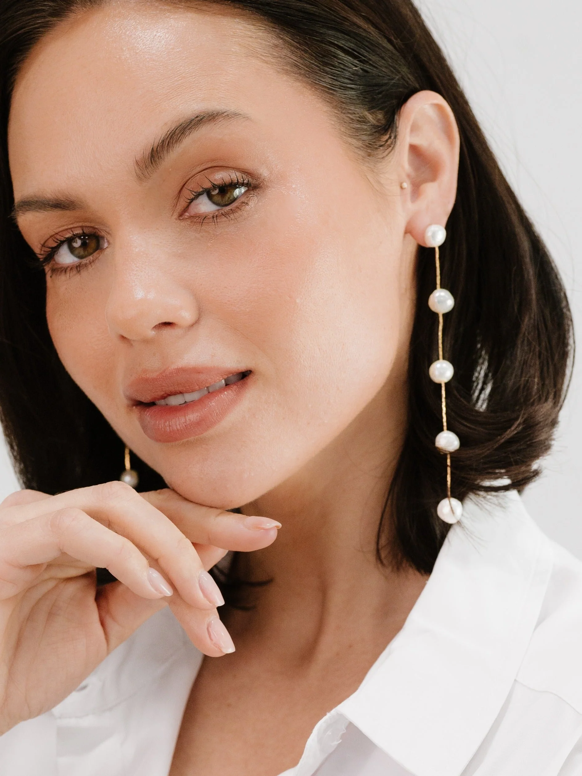 Dripping Pearl Delicate Drop Earrings - Image 11