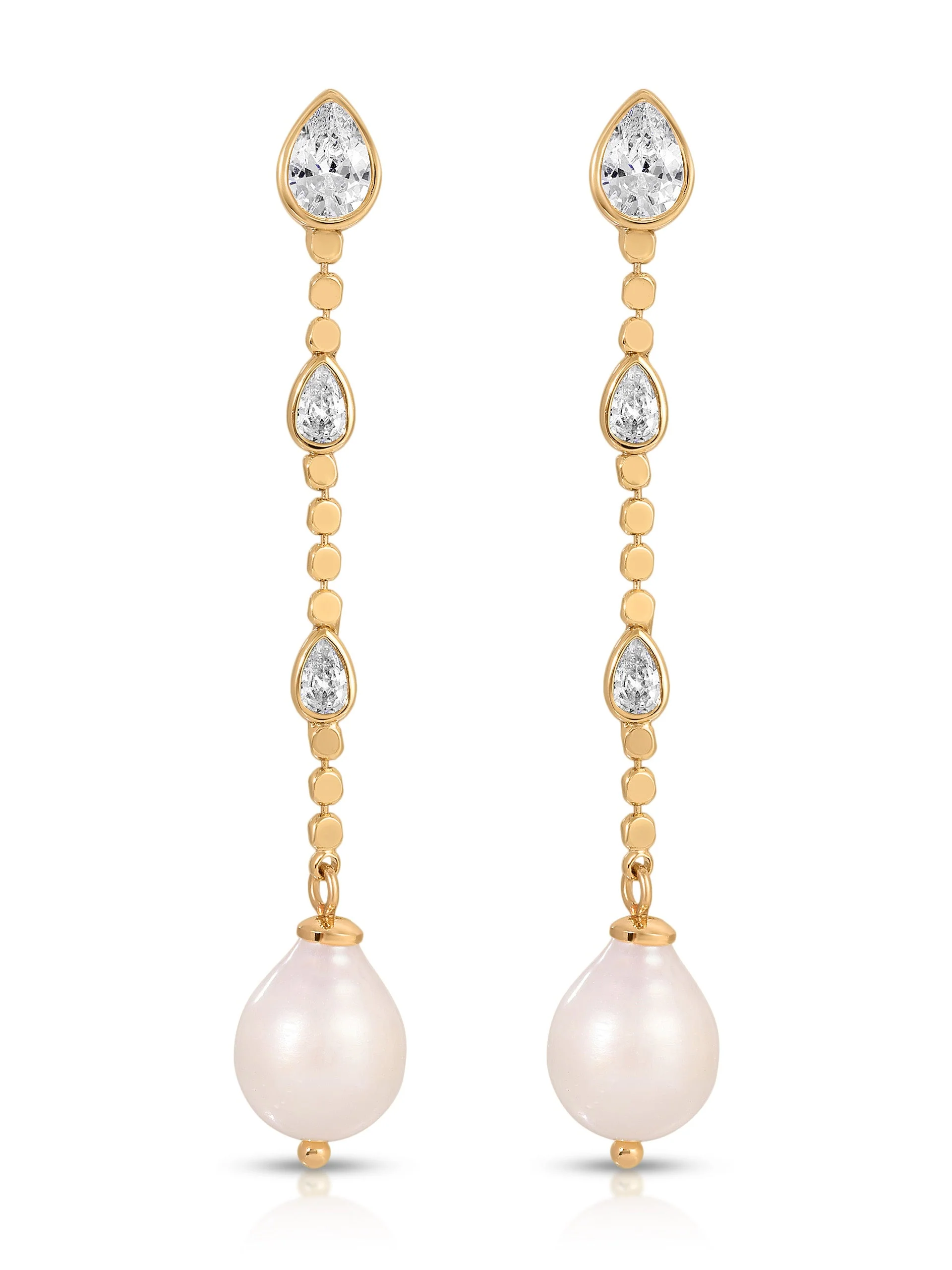 Droplet Crystal and Pearl Earring - Image 2