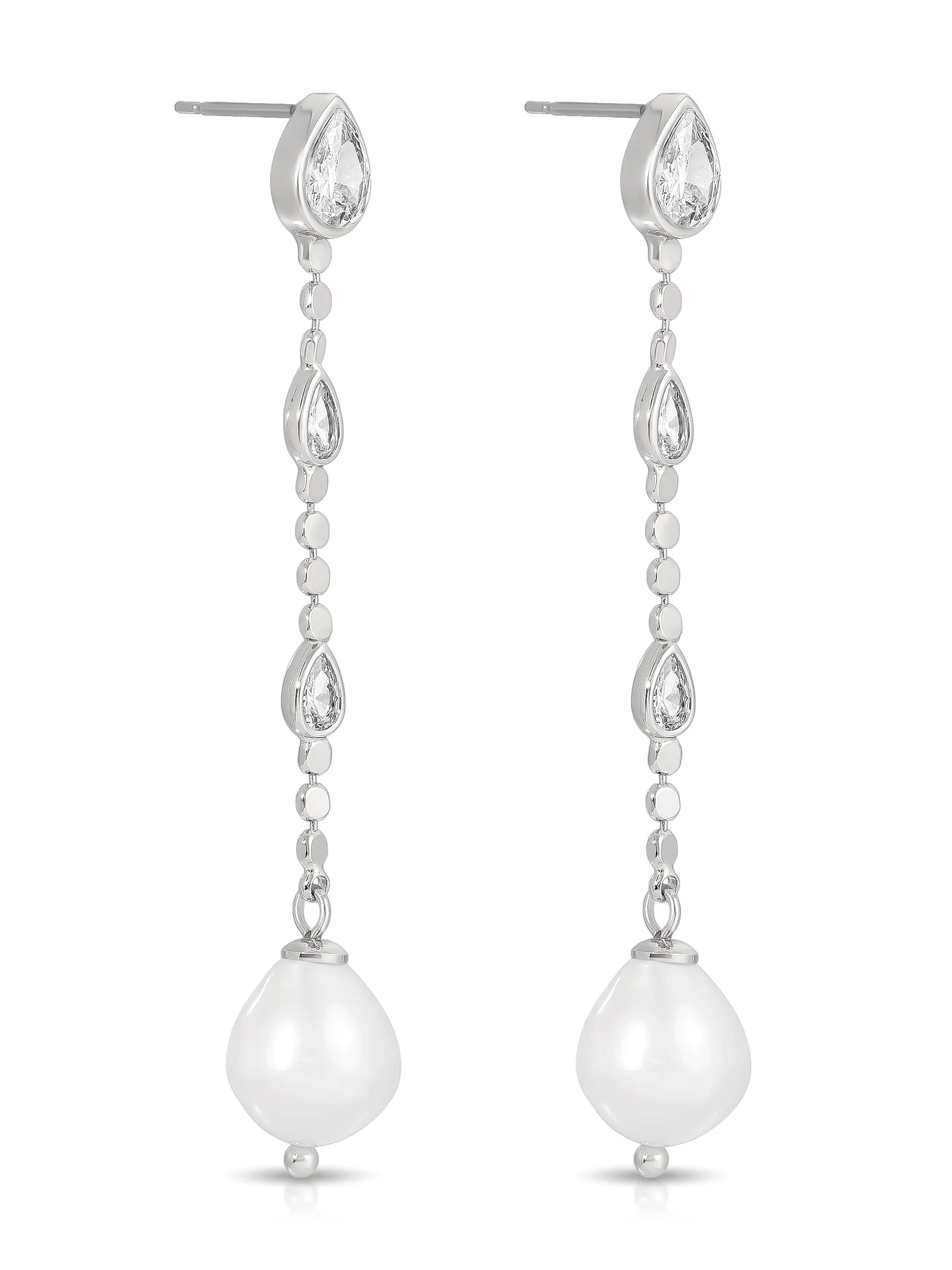 Droplet Crystal and Pearl Earring - Image 6