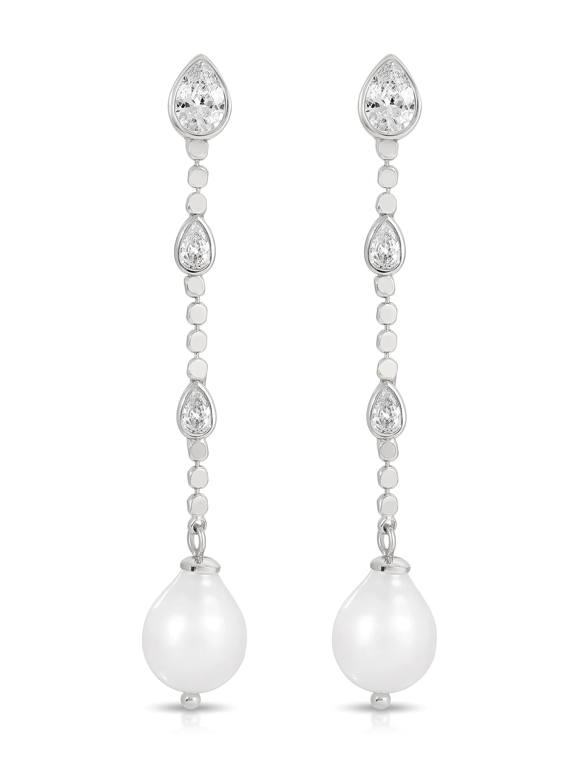 Droplet Crystal and Pearl Earring - Image 9