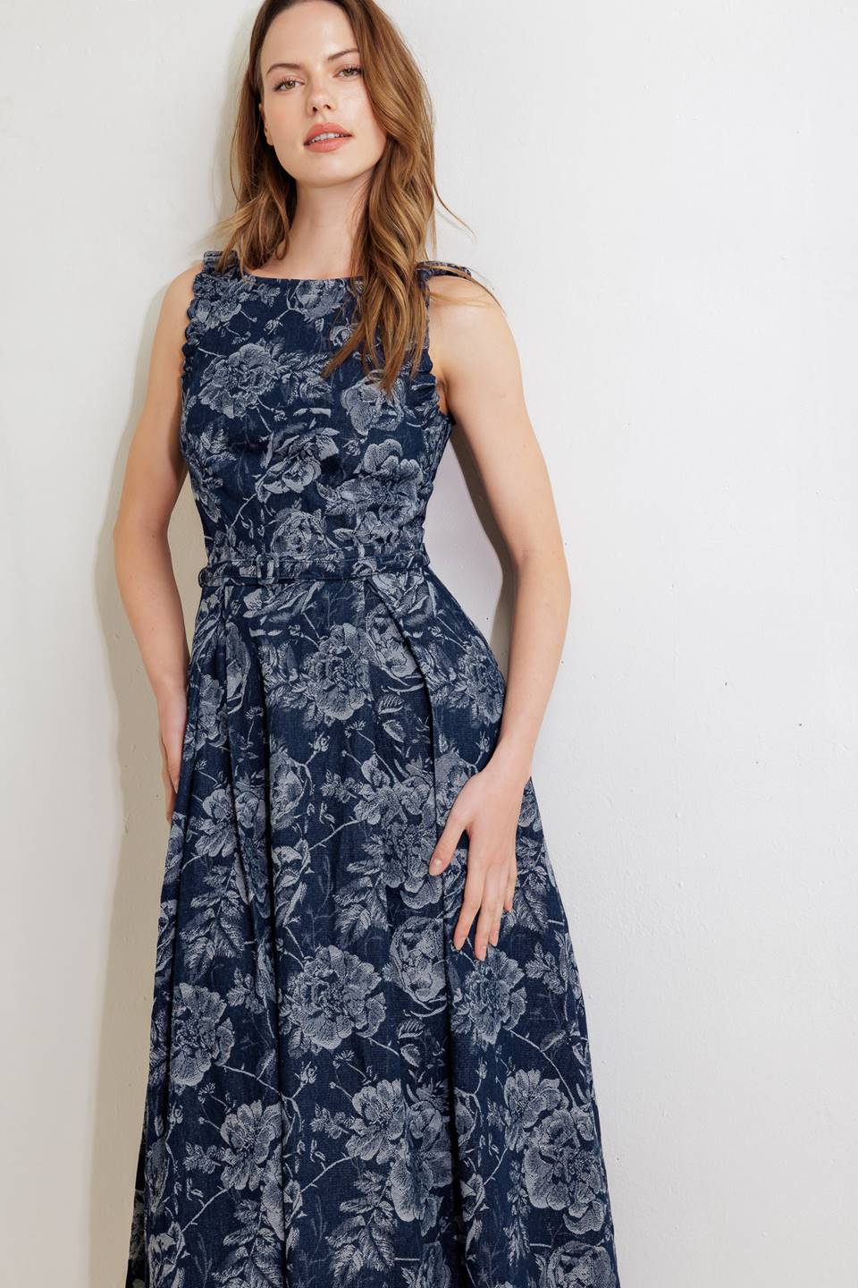 ROSE DENIM MIDI DRESS - Image 7