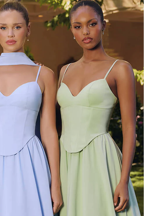 EFFIE GOWN - A-LINE CHIFFON DRESS WITH SCARF - Image 13