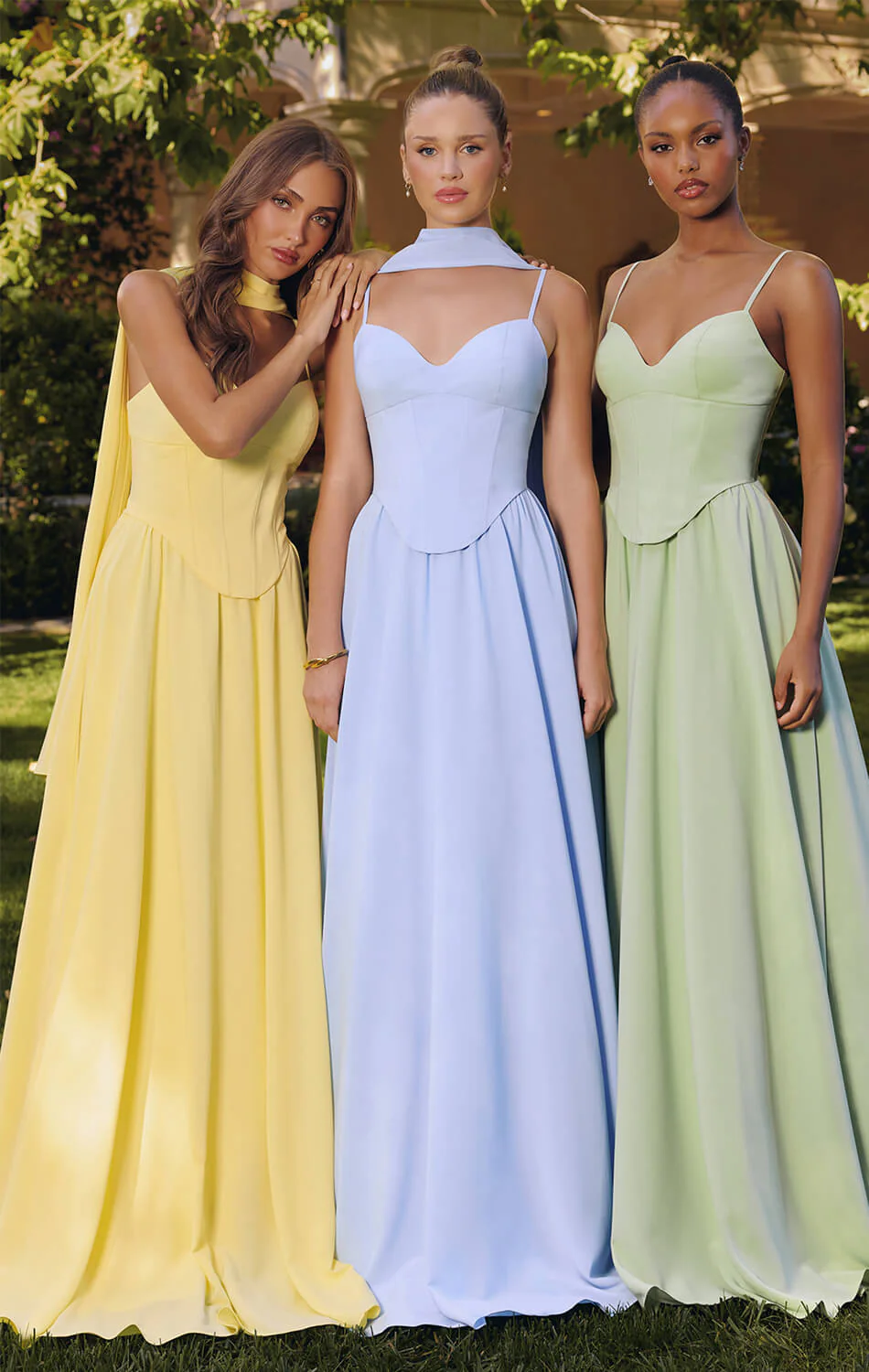 EFFIE GOWN - A-LINE CHIFFON DRESS WITH SCARF - Image 3