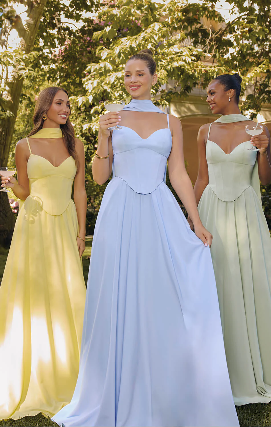 EFFIE GOWN - A-LINE CHIFFON DRESS WITH SCARF - Image 6