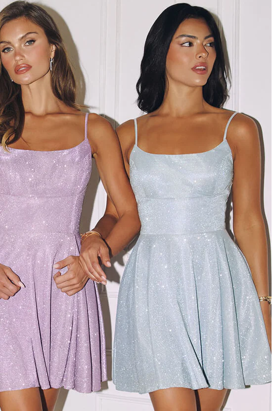 EILEEN MINI DRESS - SHIMMER DRAPE A-LINE MINI DRESS - Image 11
