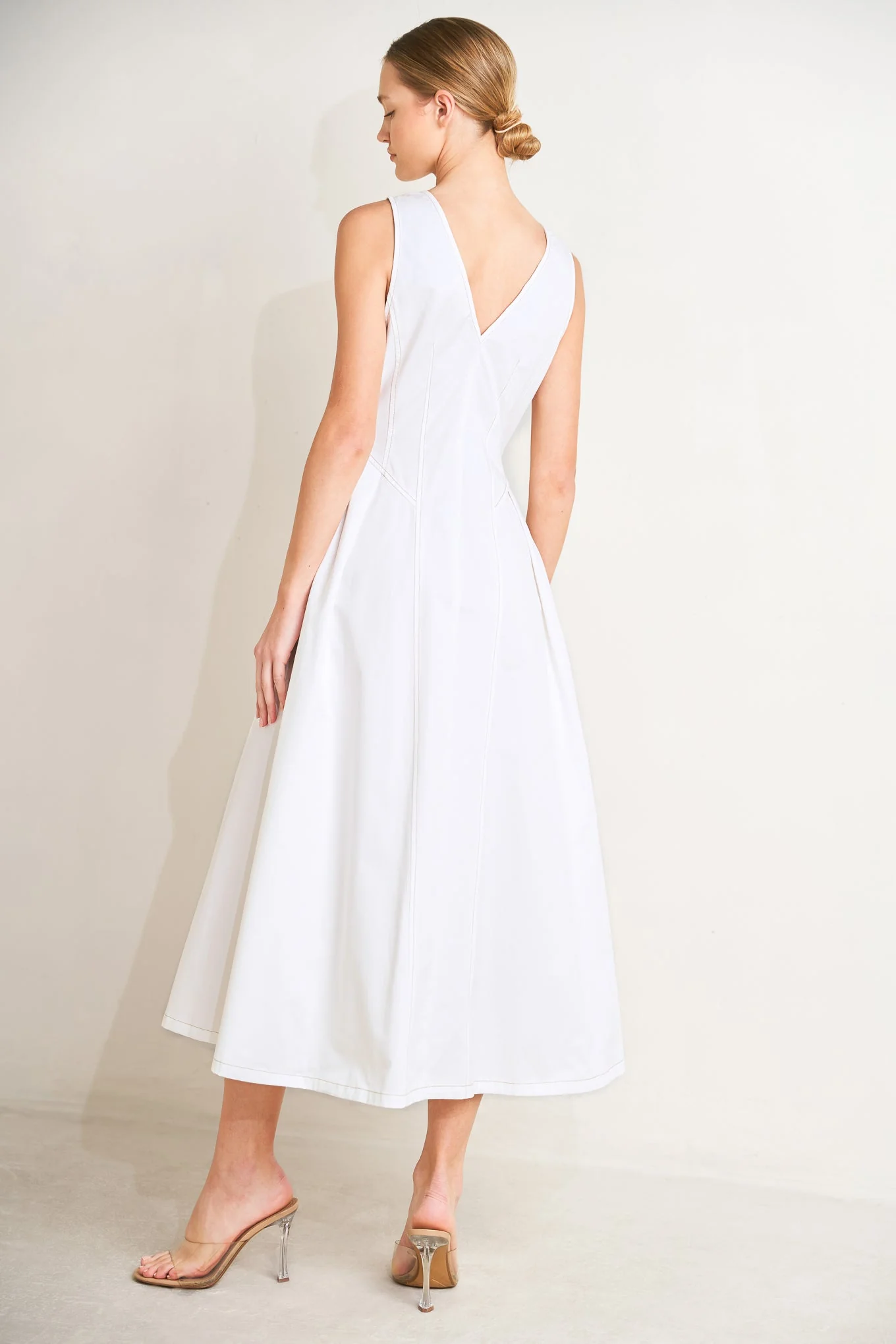 ELEGANTLY YOURS WHITE MIDI DRESS - Image 2