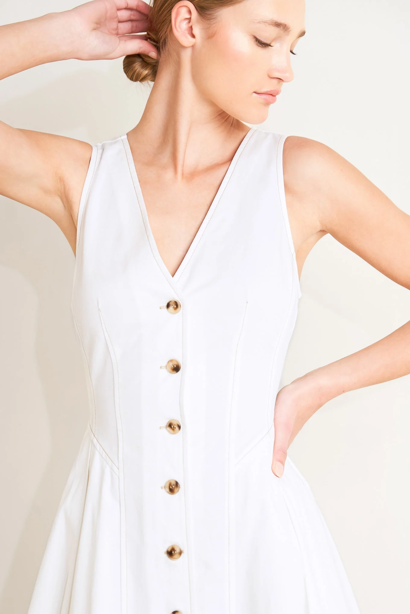 ELEGANTLY YOURS WHITE MIDI DRESS - Image 3