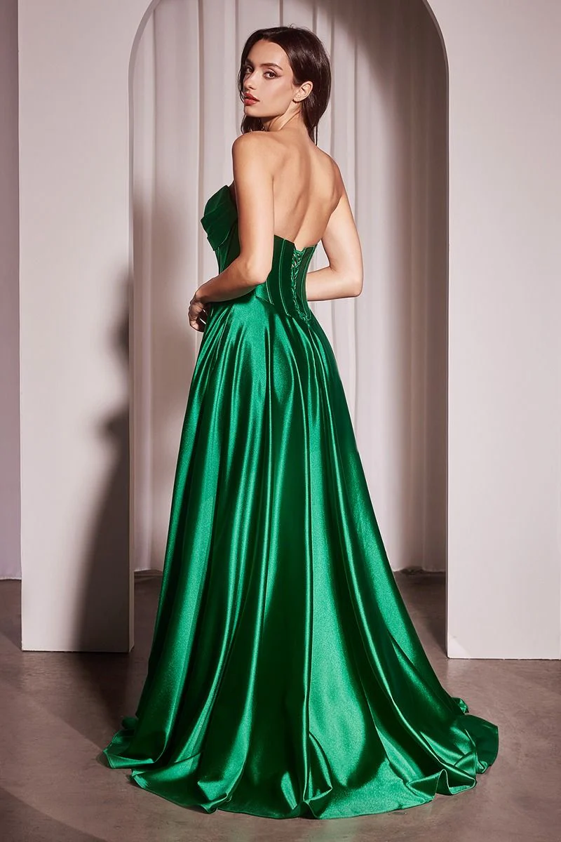 Ellery Gown - Satin A-line Dress With Pockets - Image 3