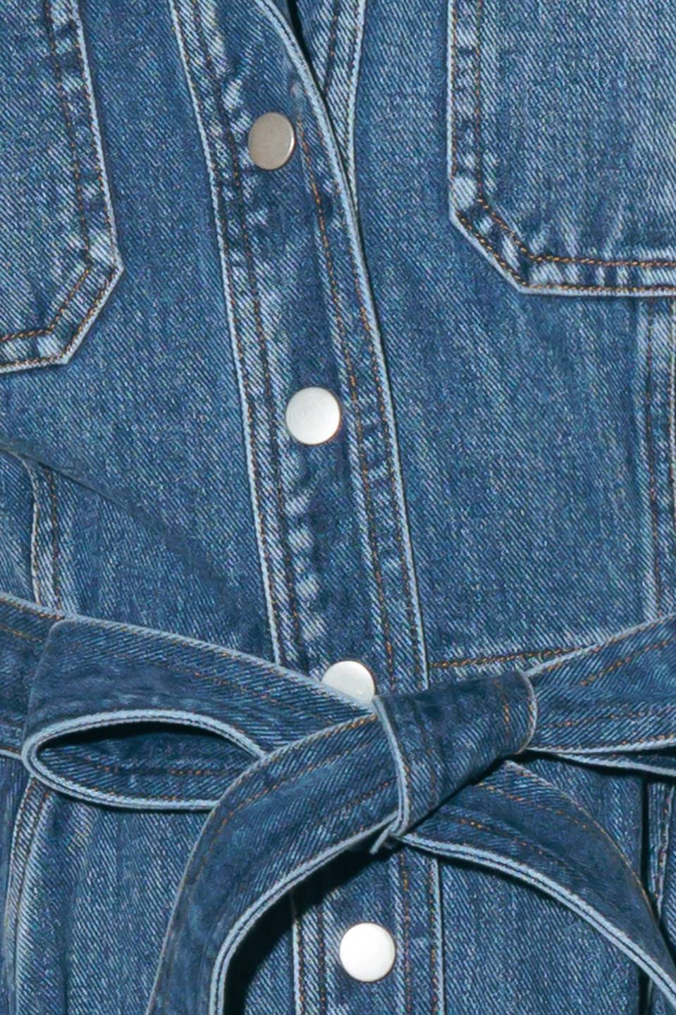 Ellery Washed Denim Midi Shirt Dress - FINAL SALE - Image 10