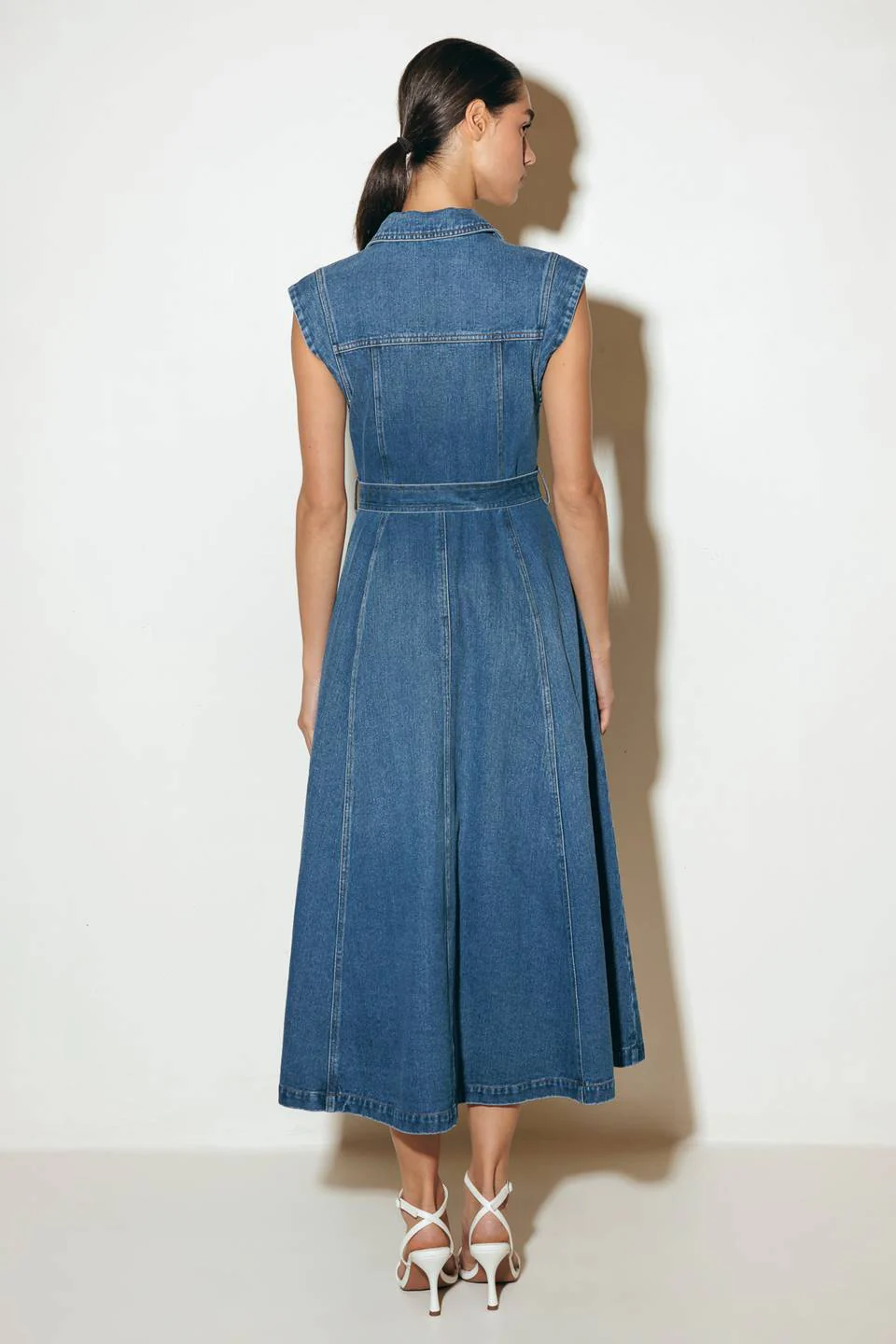 Ellery Washed Denim Midi Shirt Dress - FINAL SALE - Image 2
