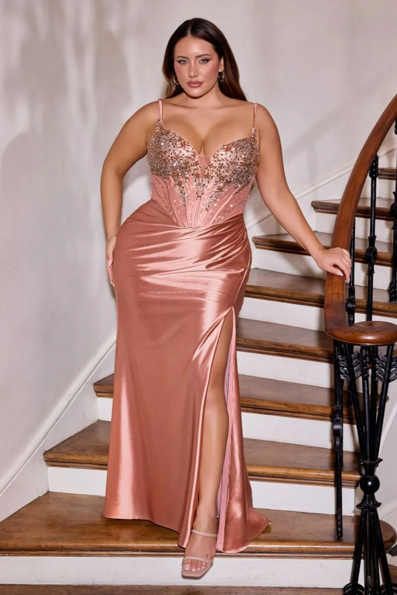 ELOWEN GOWN - SATIN DRESS WITH CORSET BACK - Image 9