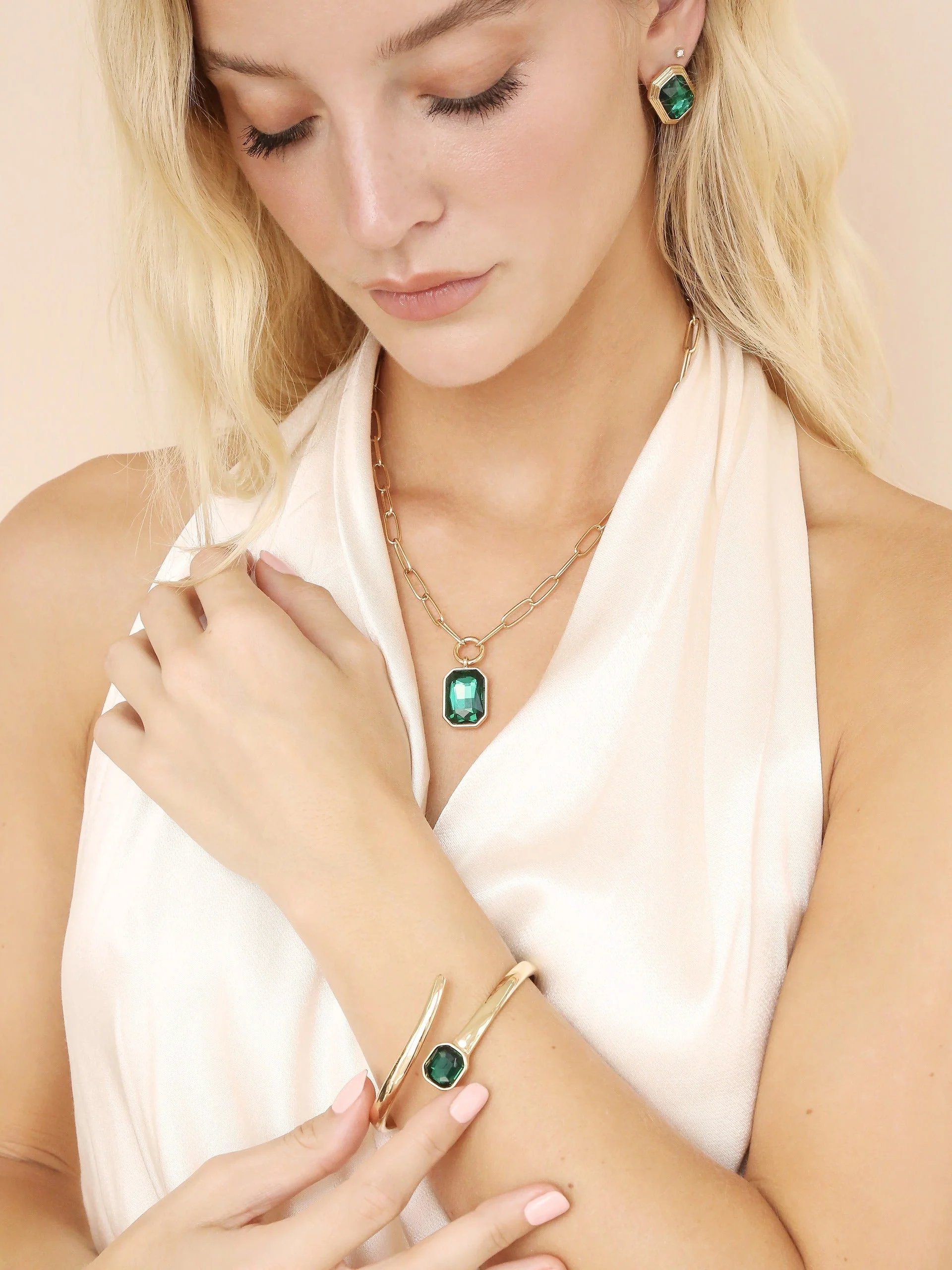 Deco Crystal Wrap Cuff - Image 5