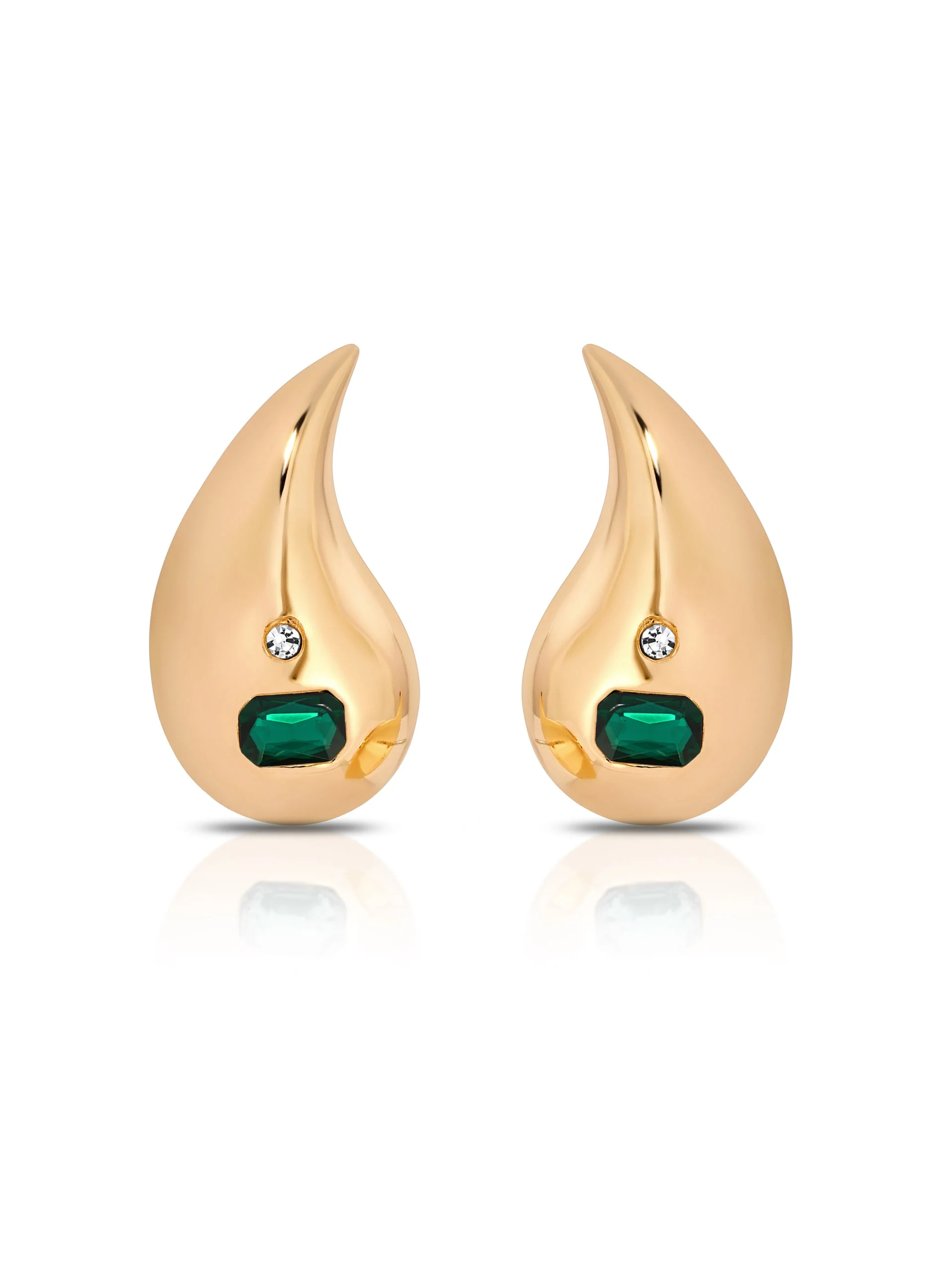 Emerald Droplet Earrings - Image 2