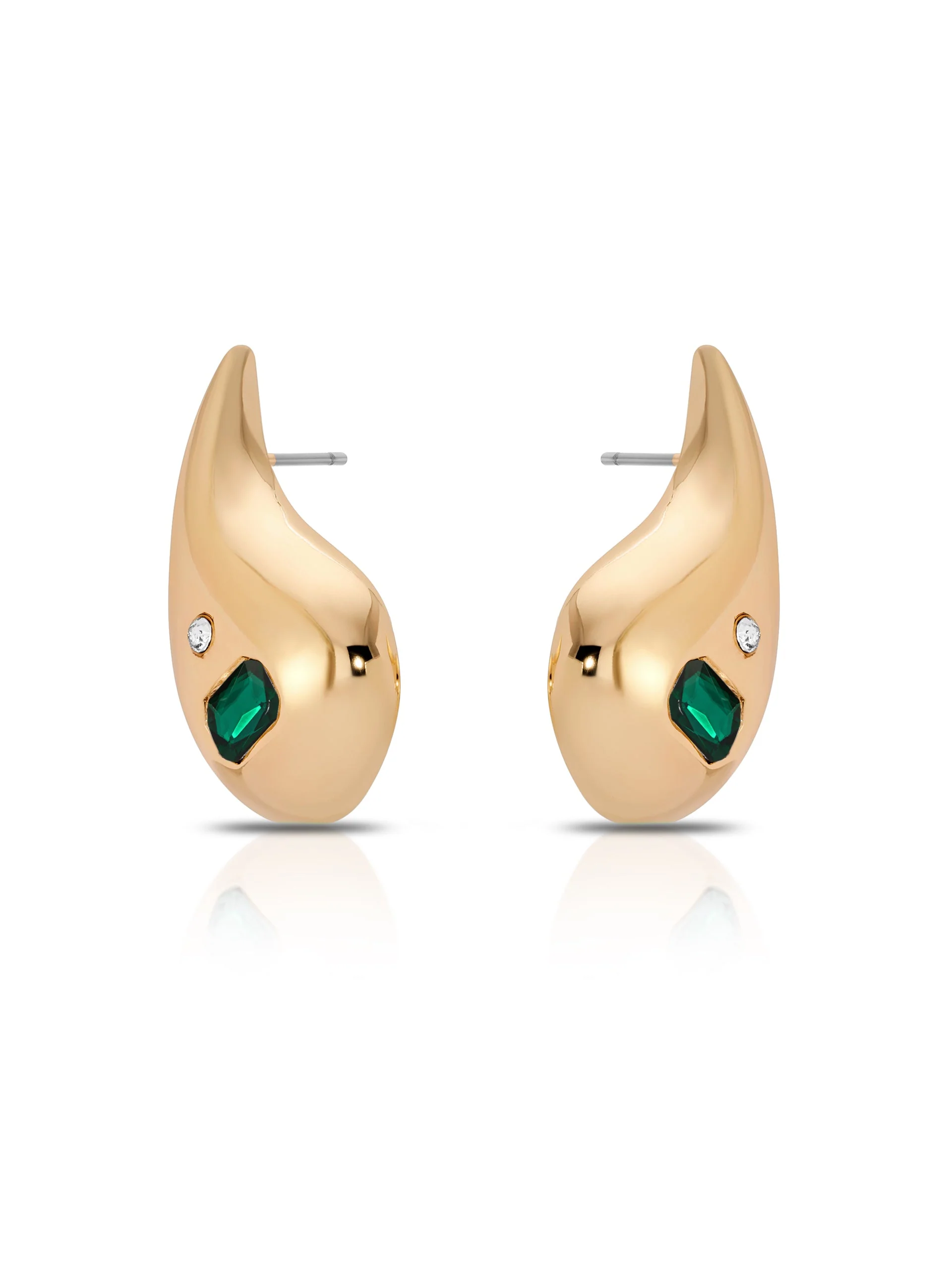 Emerald Droplet Earrings - Image 3
