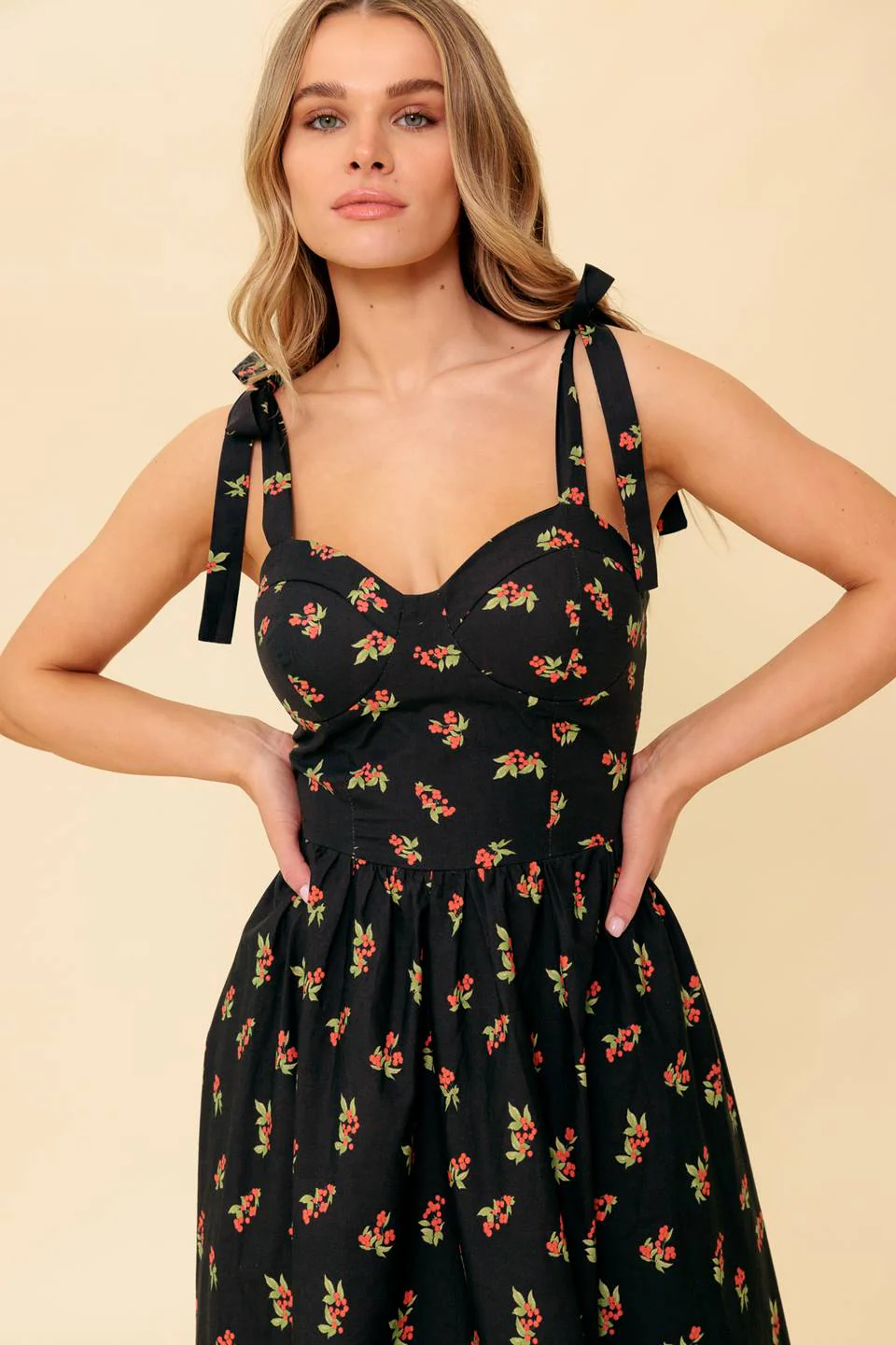 ENCHANTING MOMENTS WOVEN MIDI DRESS - Image 4