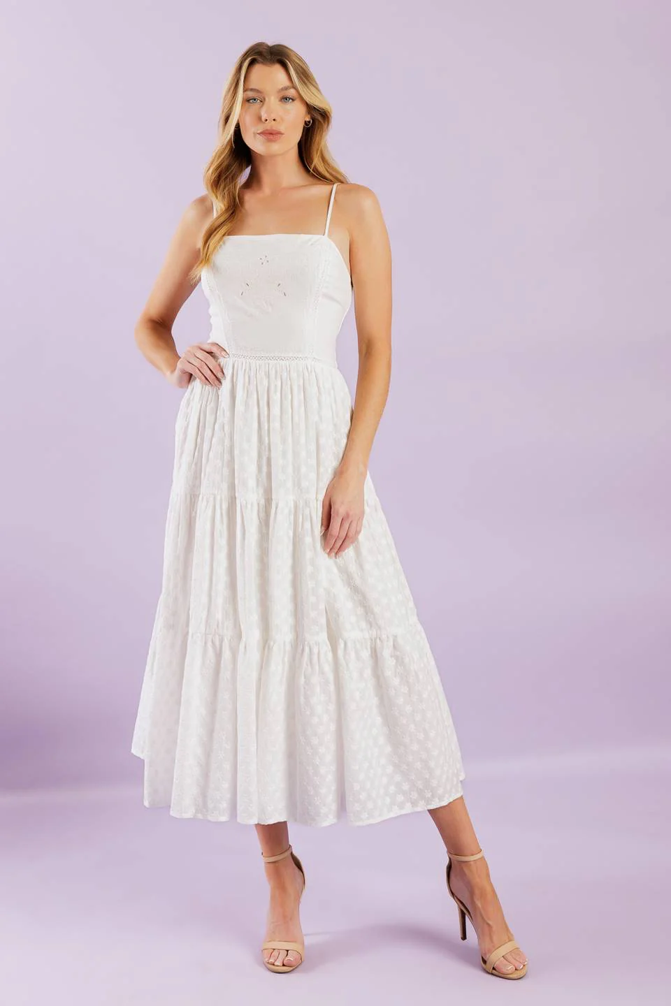 ENCHANTING MOMENTS WOVEN MIDI DRESS - Image 7