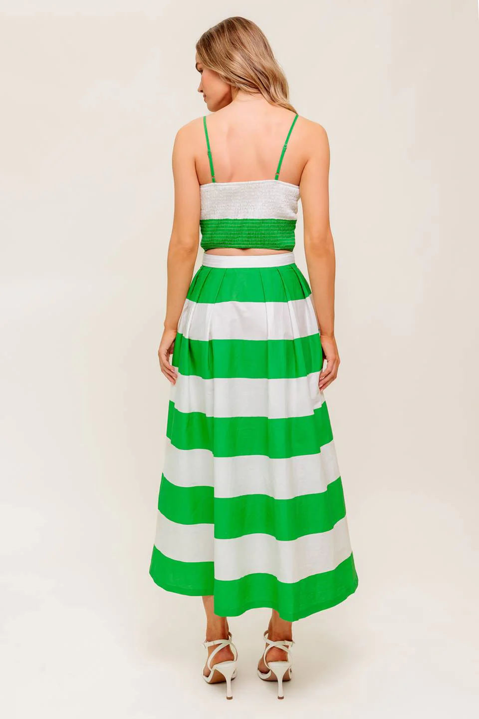 ENDLESS FLAIR TOP & SKIRT SET - GREEN - Image 2