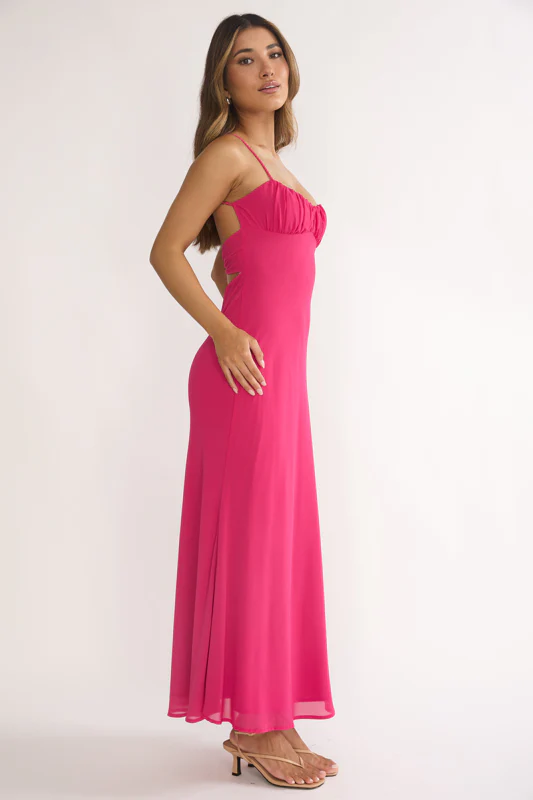 ESTHER MAXI DRESS - FUCHSIA - Image 2