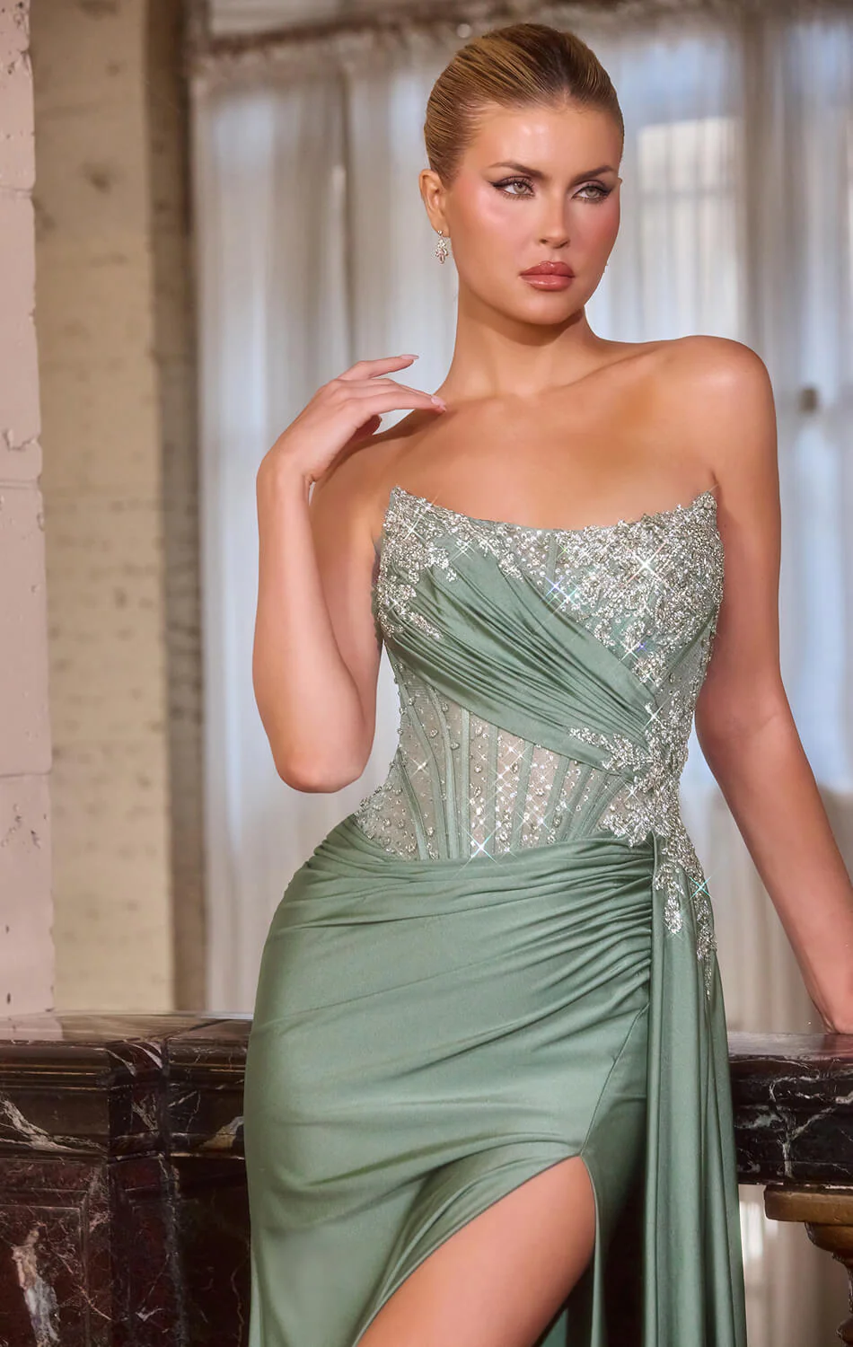 Femka Gown – Draped Waist Strapless Dress - Image 3