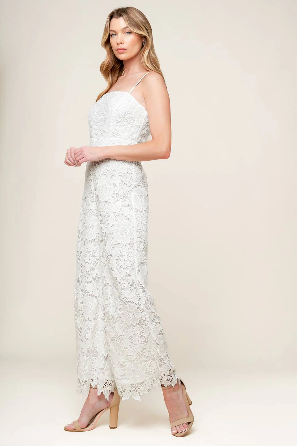 FOREVER YOURS - WHITE LACE BRIDAL JUMPSUIT - Image 5
