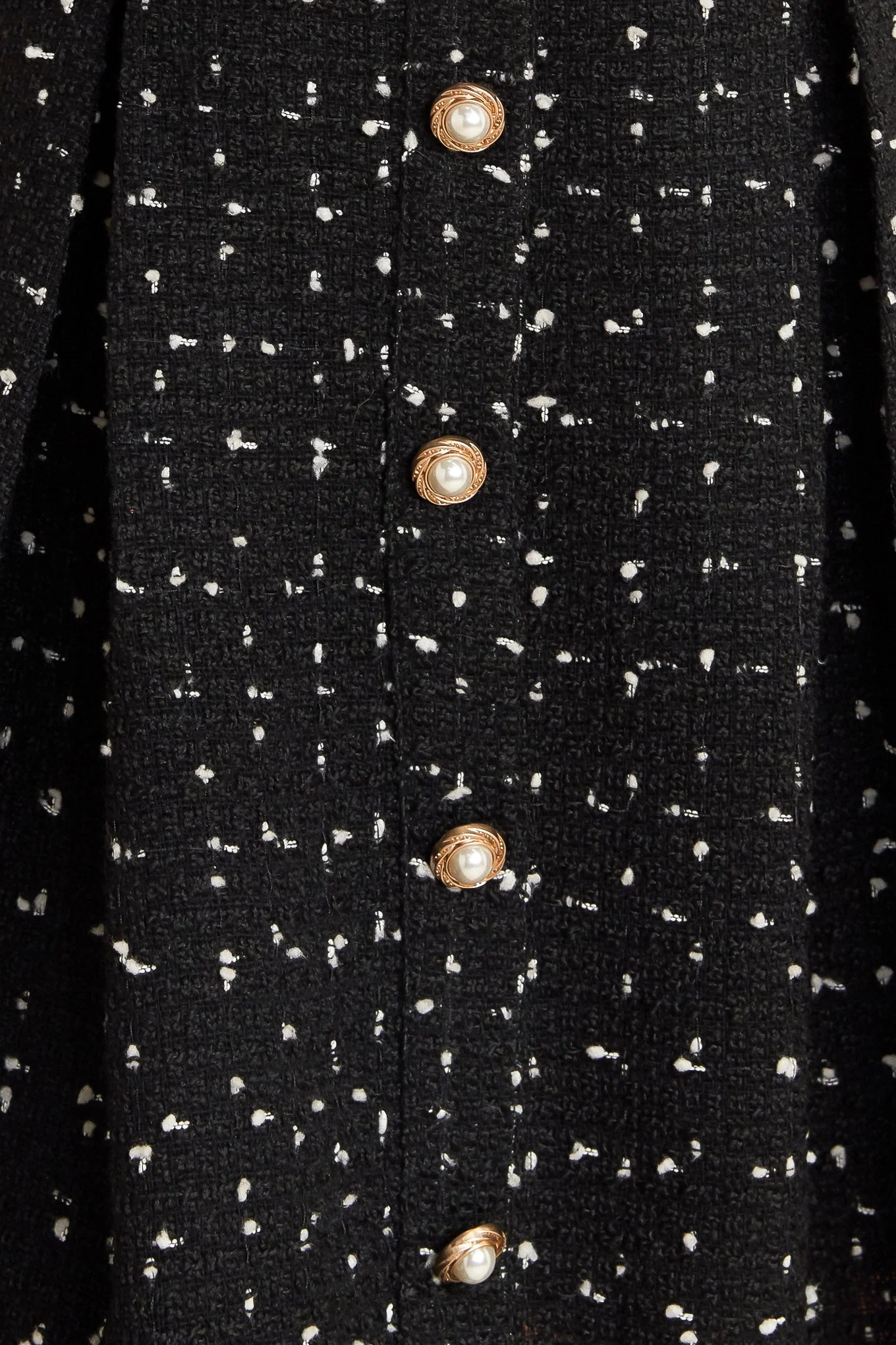 FRENCH CODE BLACK TWEED MINI DRESS - Image 7