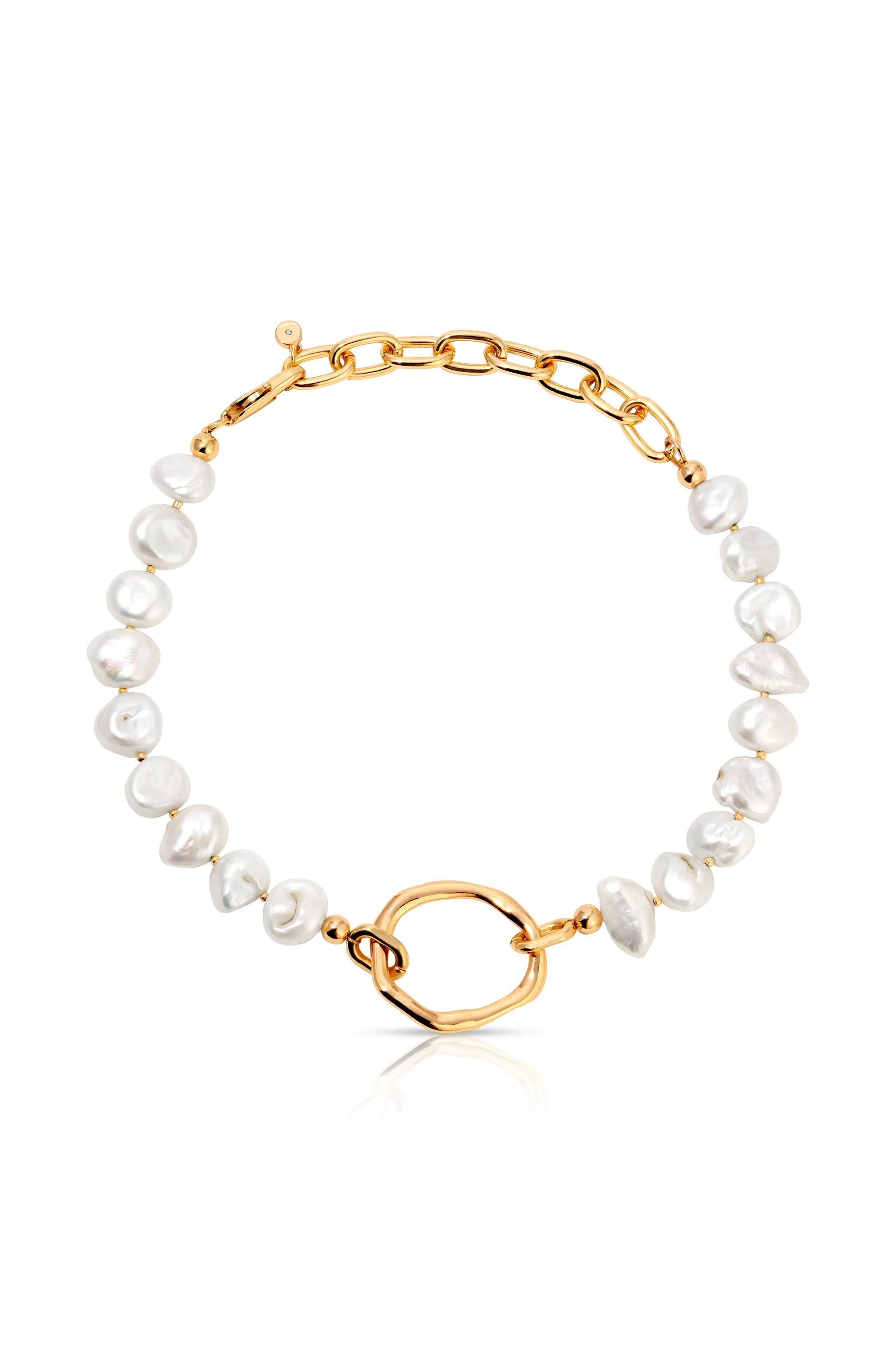 Freshwater Pearl Open Ring Choker - Image 2
