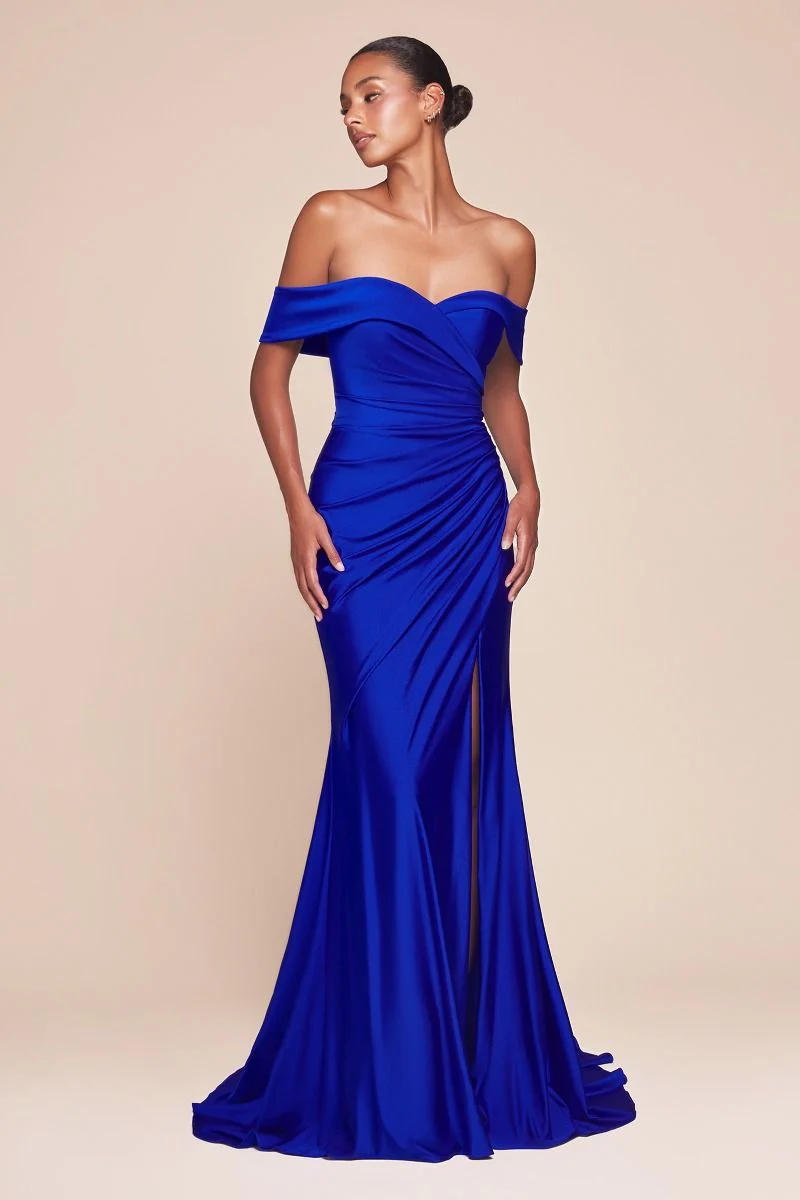 FREYA GOWN - OFF THE SHOULDER STRETCH SPANDEX DRESS - Image 16