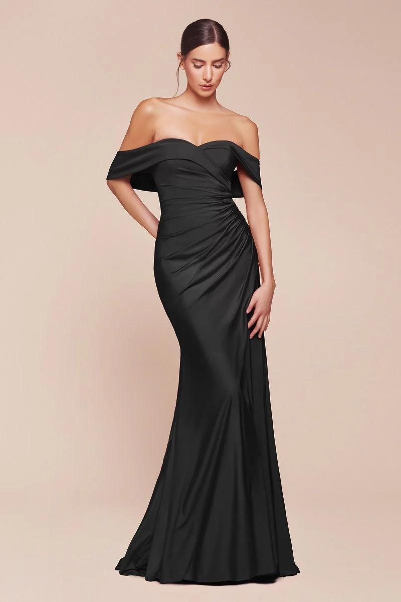FREYA GOWN - OFF THE SHOULDER STRETCH SPANDEX DRESS - Image 3