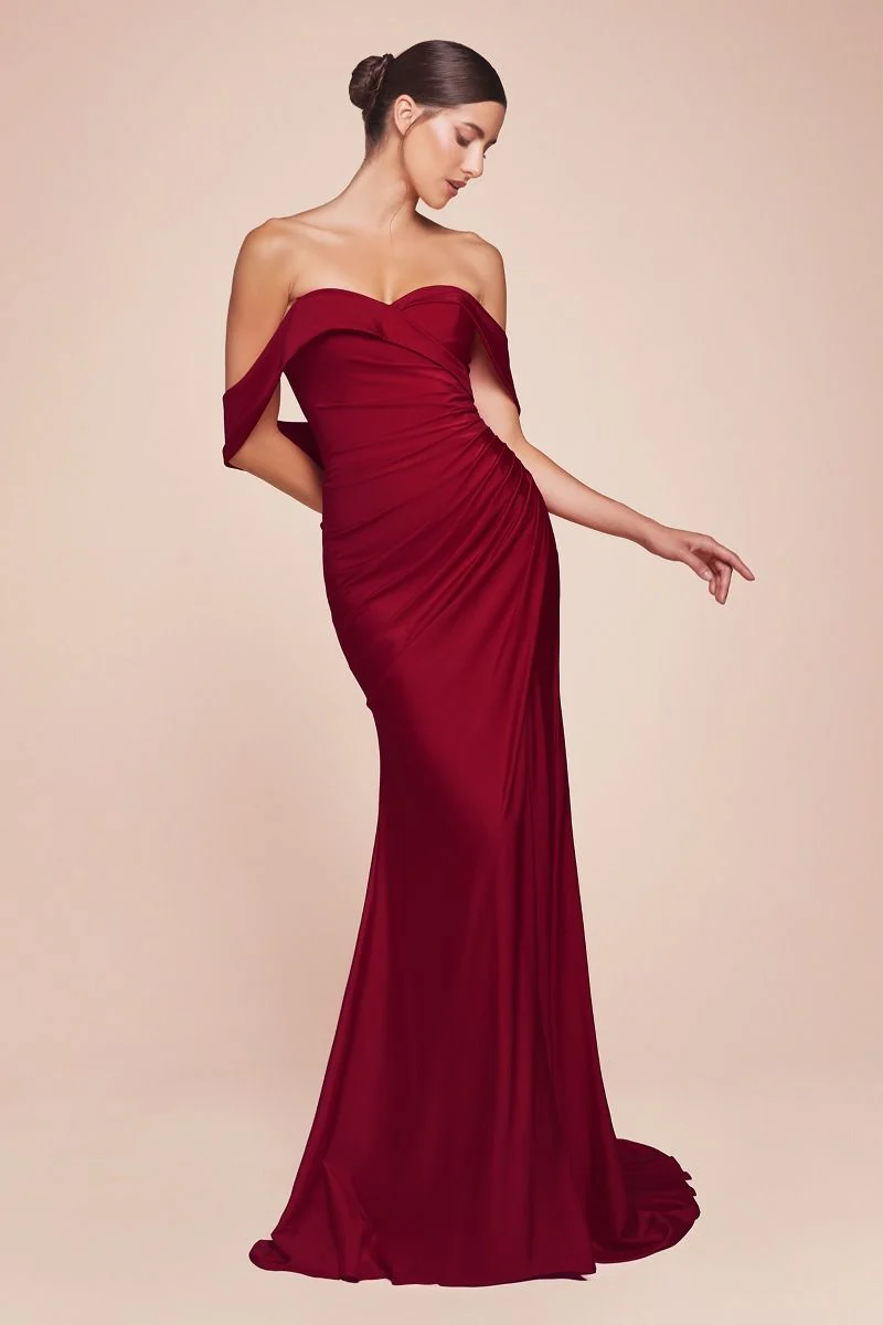 FREYA GOWN - OFF THE SHOULDER STRETCH SPANDEX DRESS - Image 5