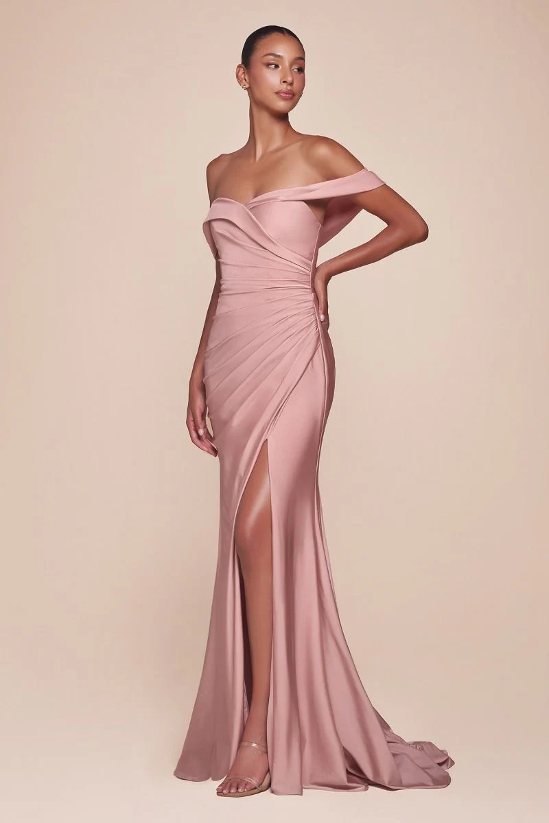FREYA GOWN - OFF THE SHOULDER STRETCH SPANDEX DRESS - Image 7
