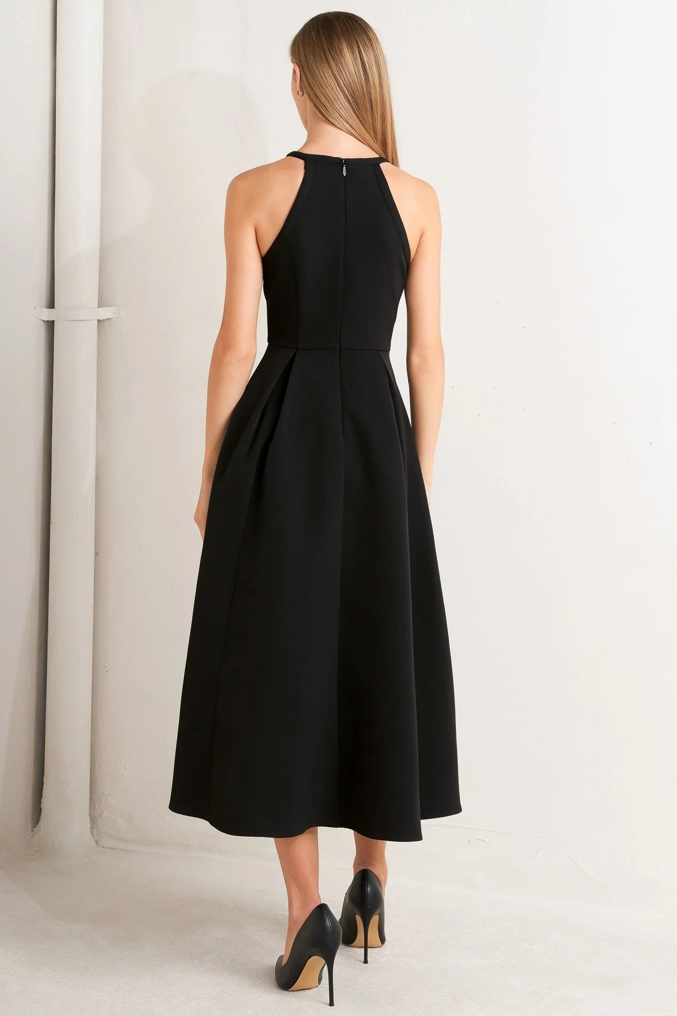 GALAXY CHARM BLACK MIDI DRESS - Image 4