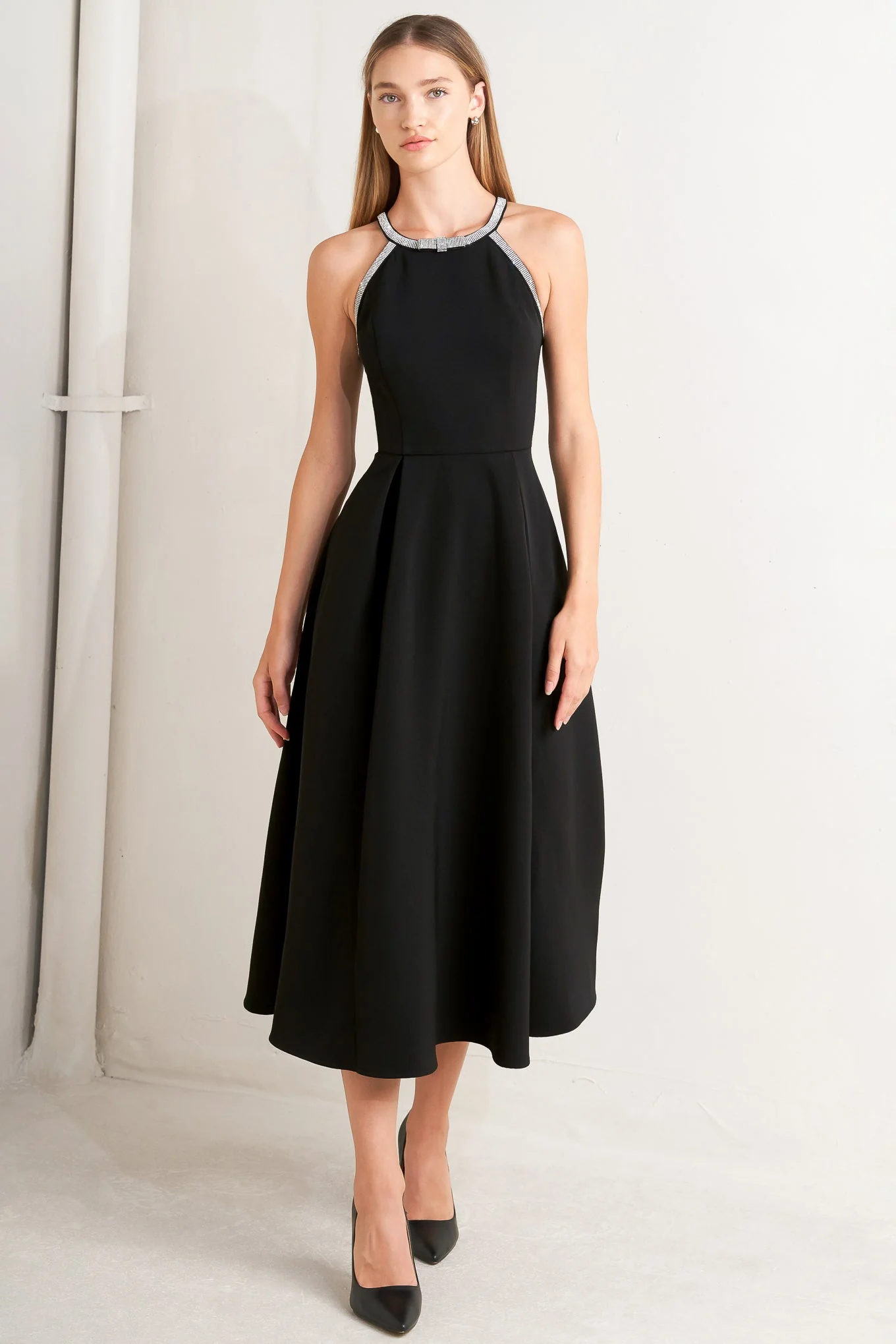GALAXY CHARM BLACK MIDI DRESS - Image 6