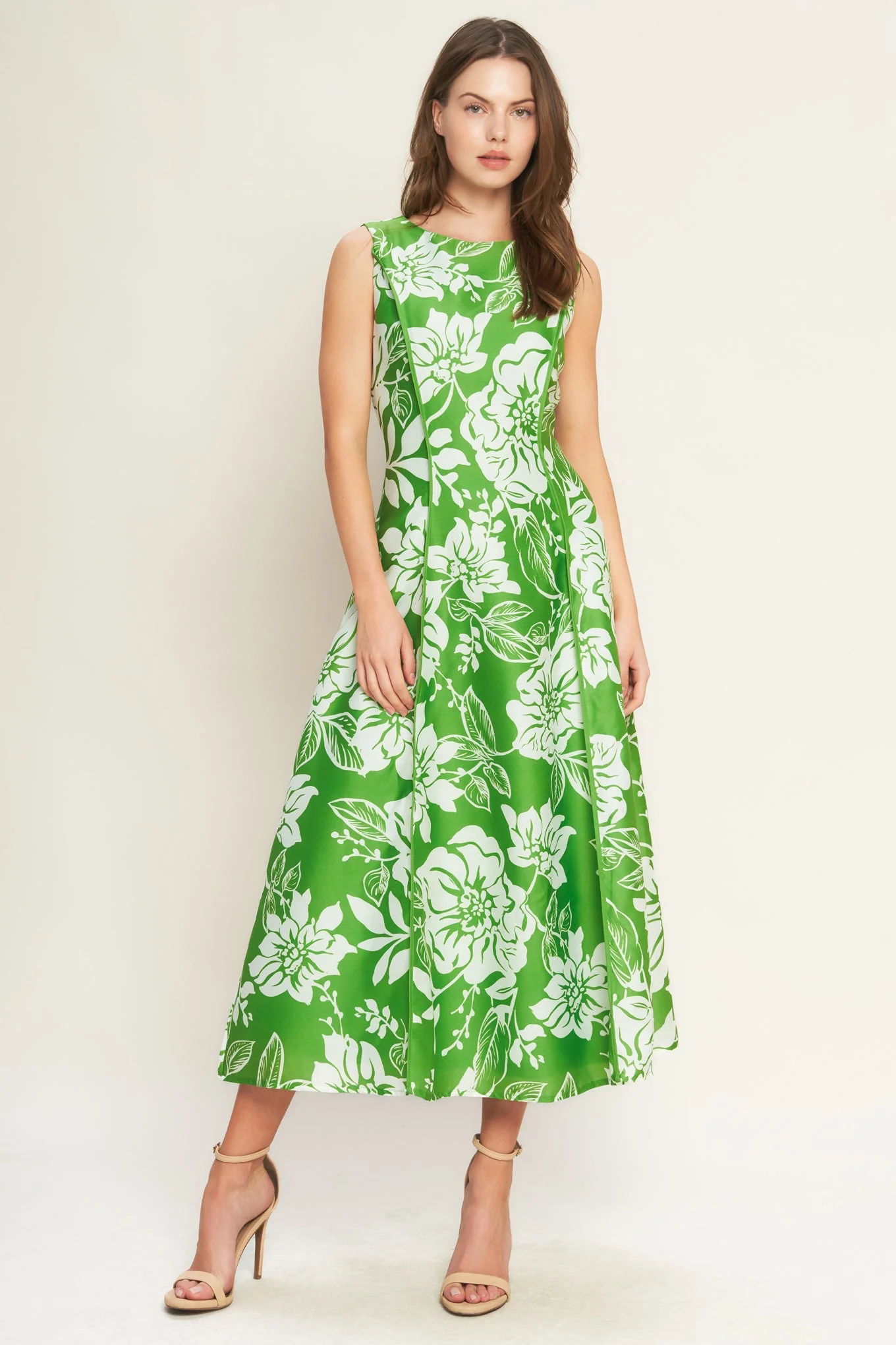 GARDEN GODDESS GREEN MIDI DRESS - FINAL SALE - Image 7