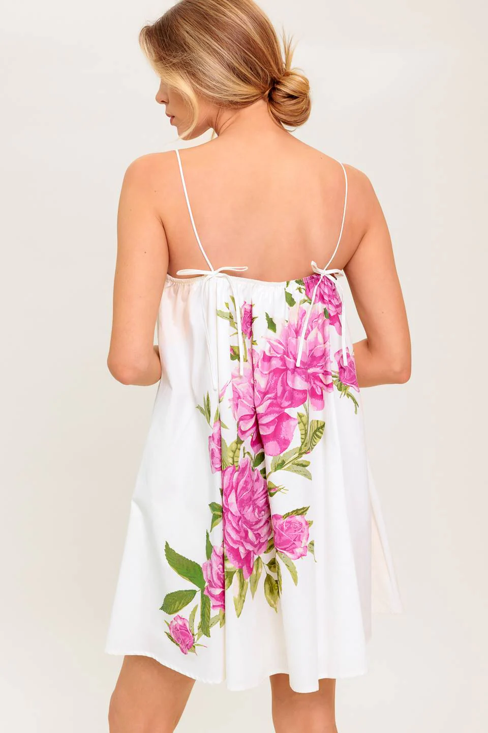 GARDEN WHISPERS - PINK FLORAL SWING DRESS - Image 2