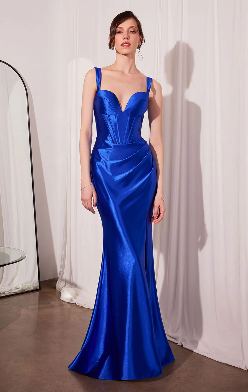 Gina Maxi Dress - Satin Bustier Long Dress - Image 6