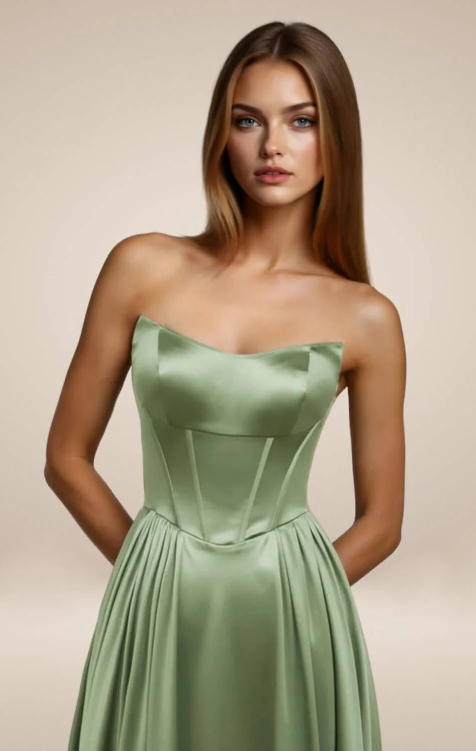 GINNY GOWN - SATIN STRAPLESS A-LINE DRESS - Image 10