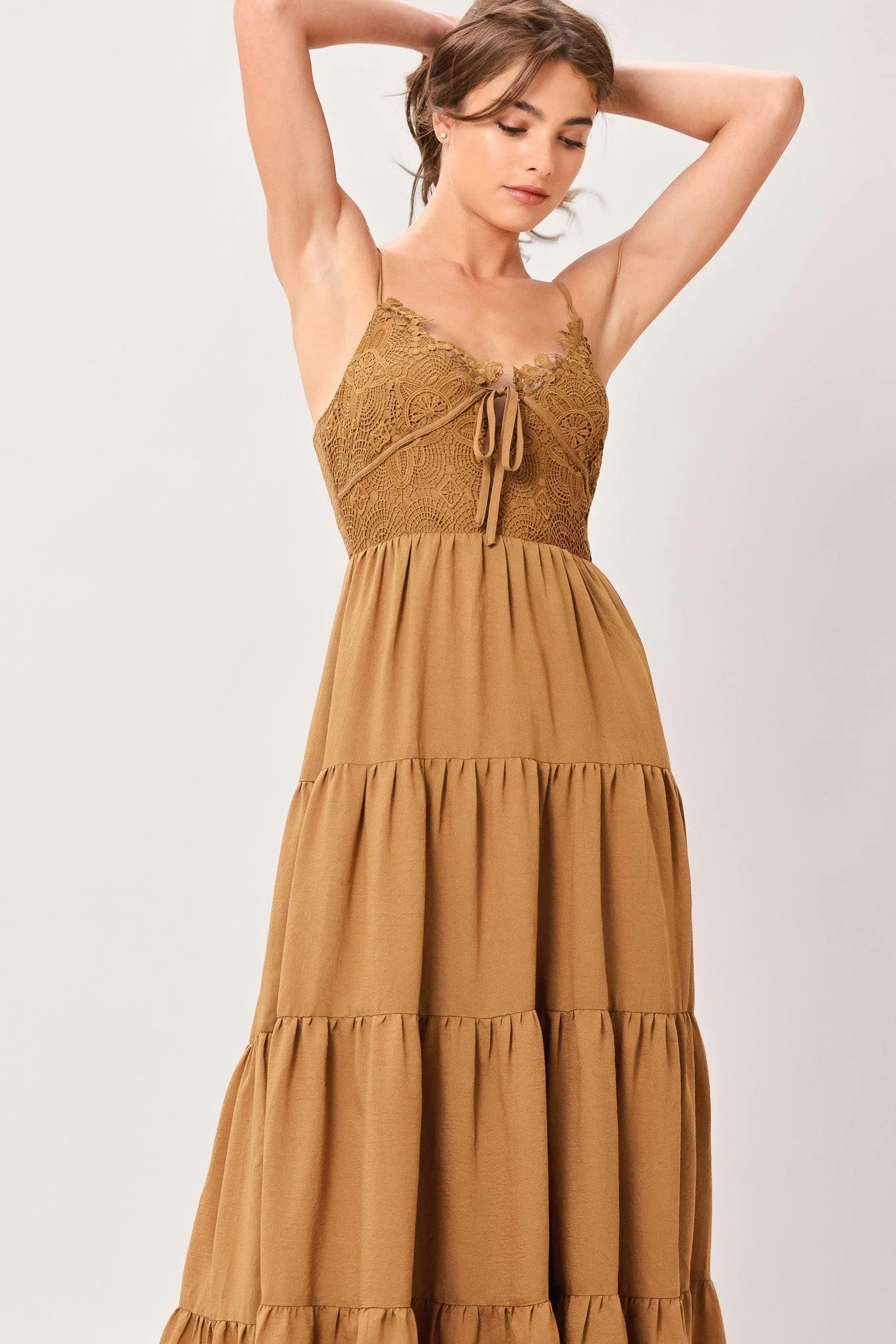 GOLDEN HOUR LACE BODICE MAXI DRESS - Image 10