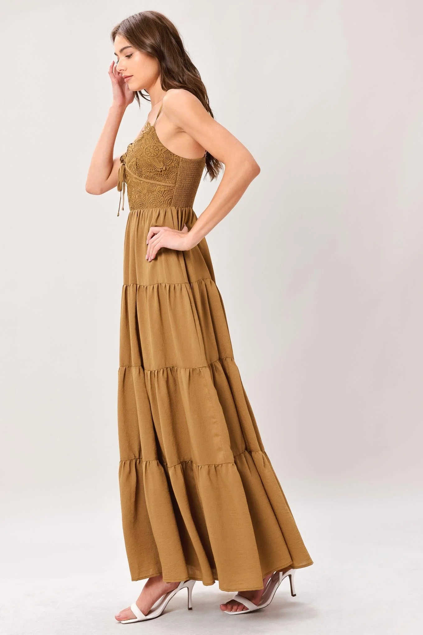 GOLDEN HOUR LACE BODICE MAXI DRESS - Image 11