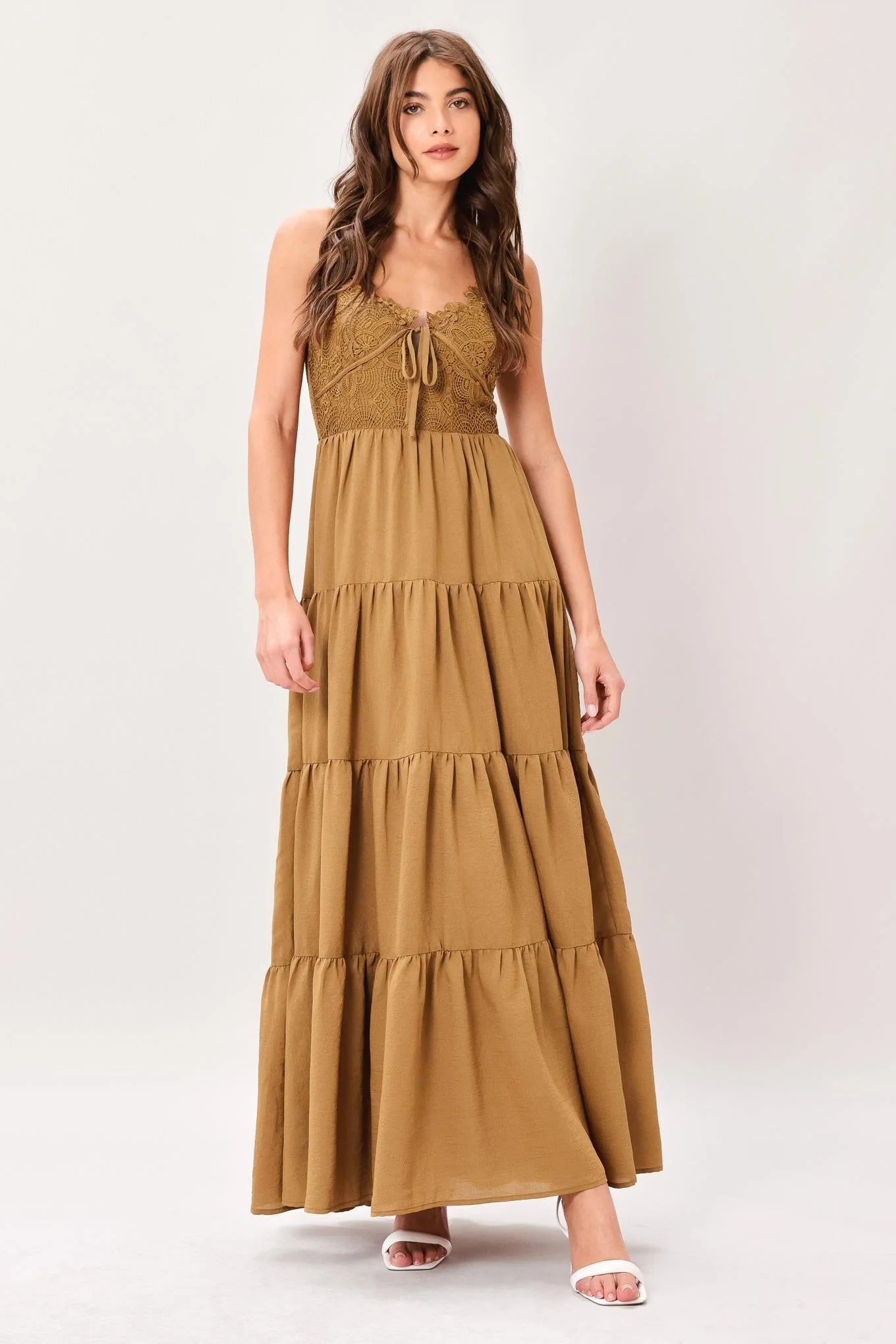 GOLDEN HOUR LACE BODICE MAXI DRESS - Image 2