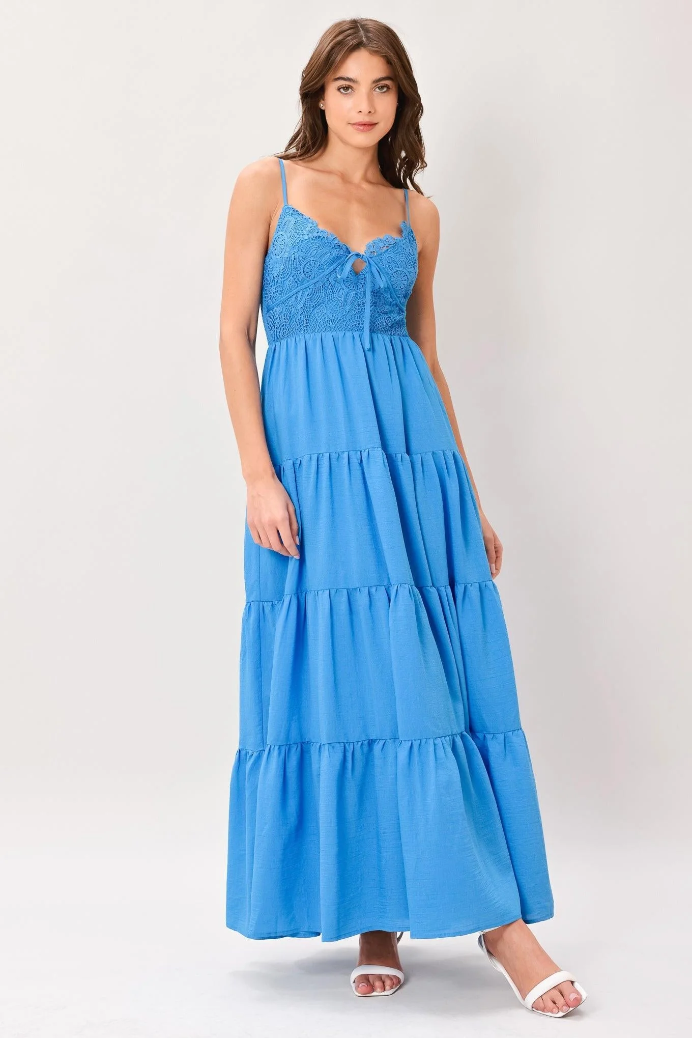 GOLDEN HOUR LACE BODICE MAXI DRESS - Image 4