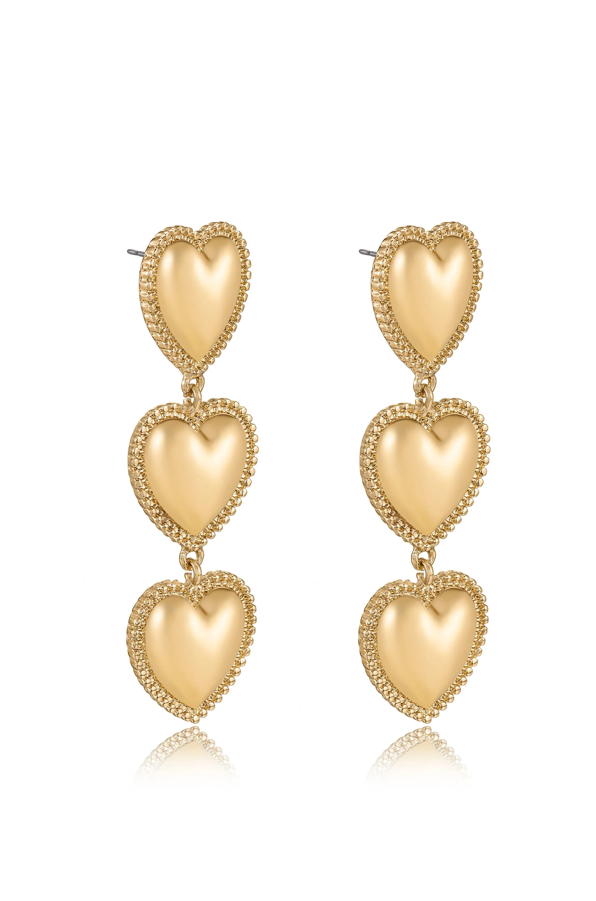 Golden Love Drop Dangle Earrings - Image 3