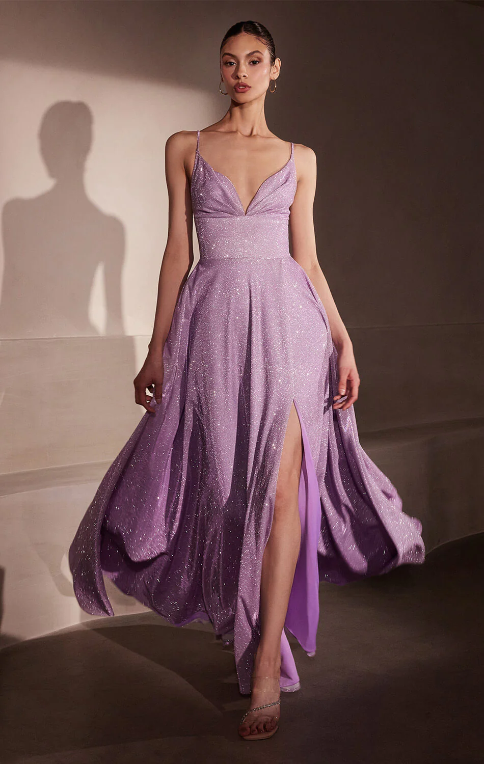 Gwendolyn Gown - Shimmer Lace-Up Back A-Line Evening Dress - Image 16