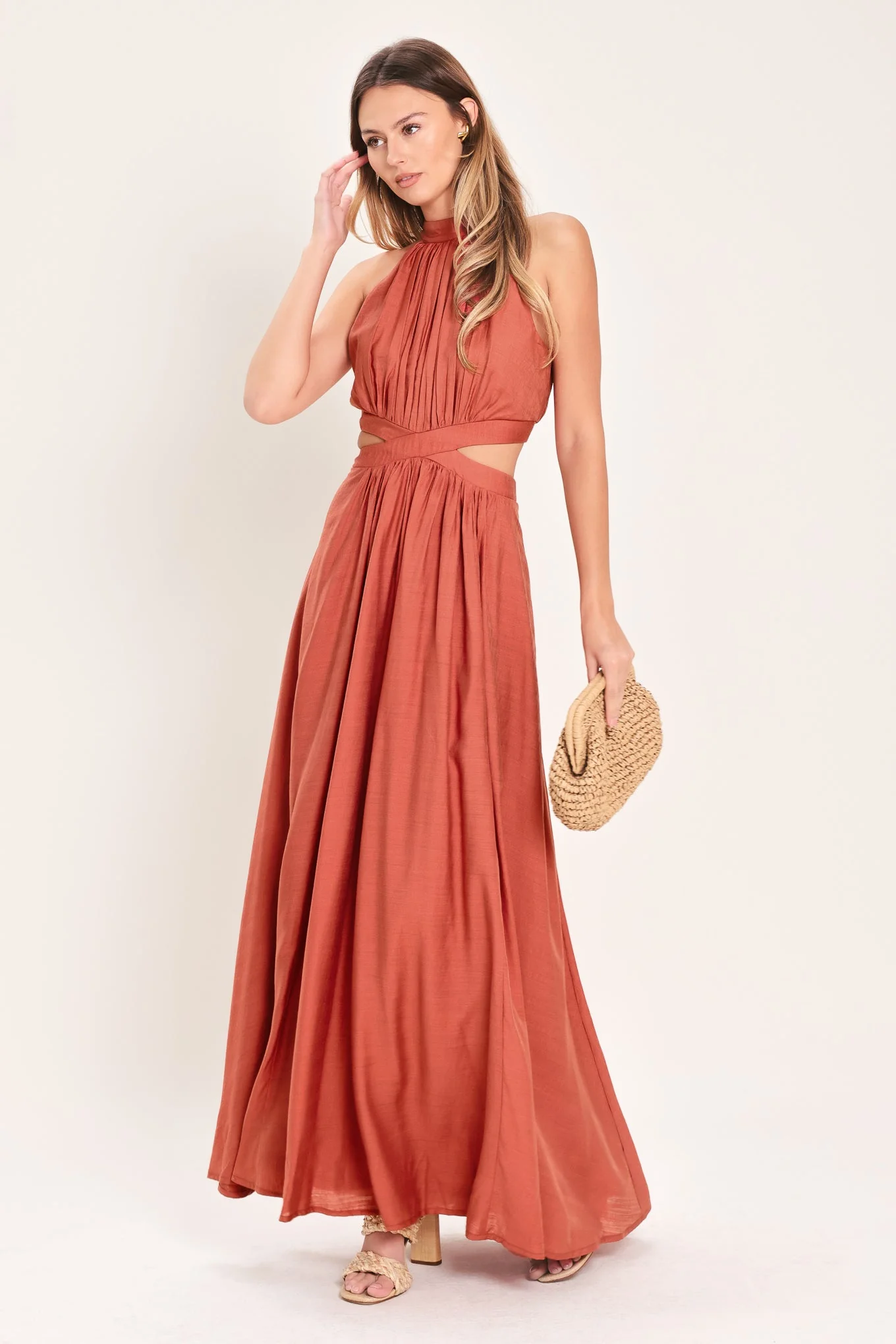 HALTER MAXI DRESS WITH SIDE CUT-OUTS - Image 10