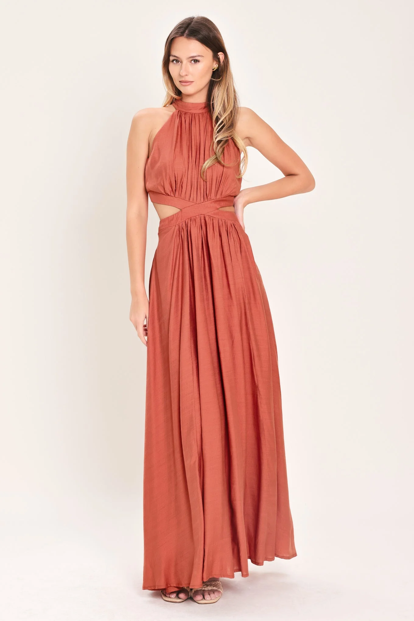 HALTER MAXI DRESS WITH SIDE CUT-OUTS - Image 11