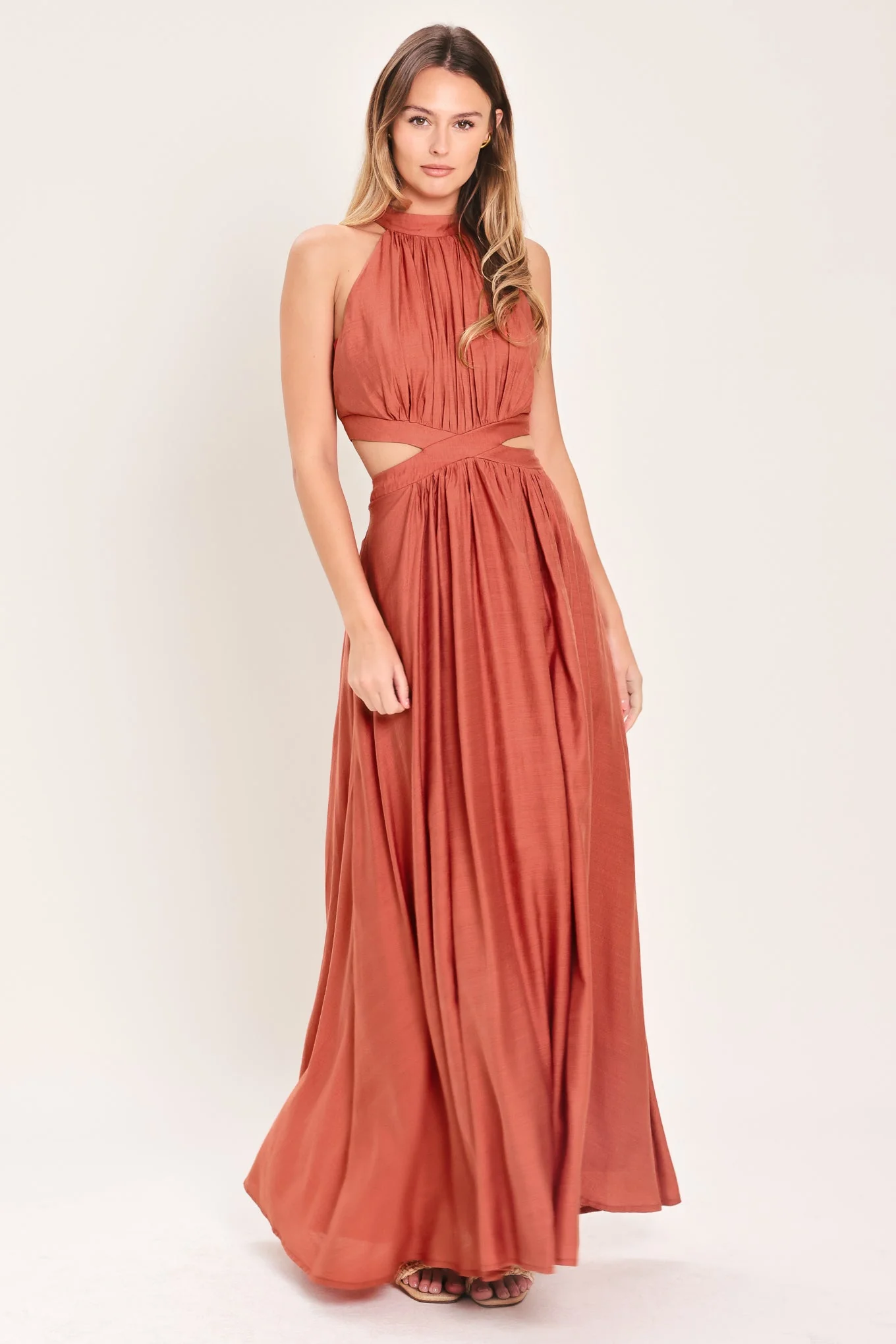 HALTER MAXI DRESS WITH SIDE CUT-OUTS - Image 13