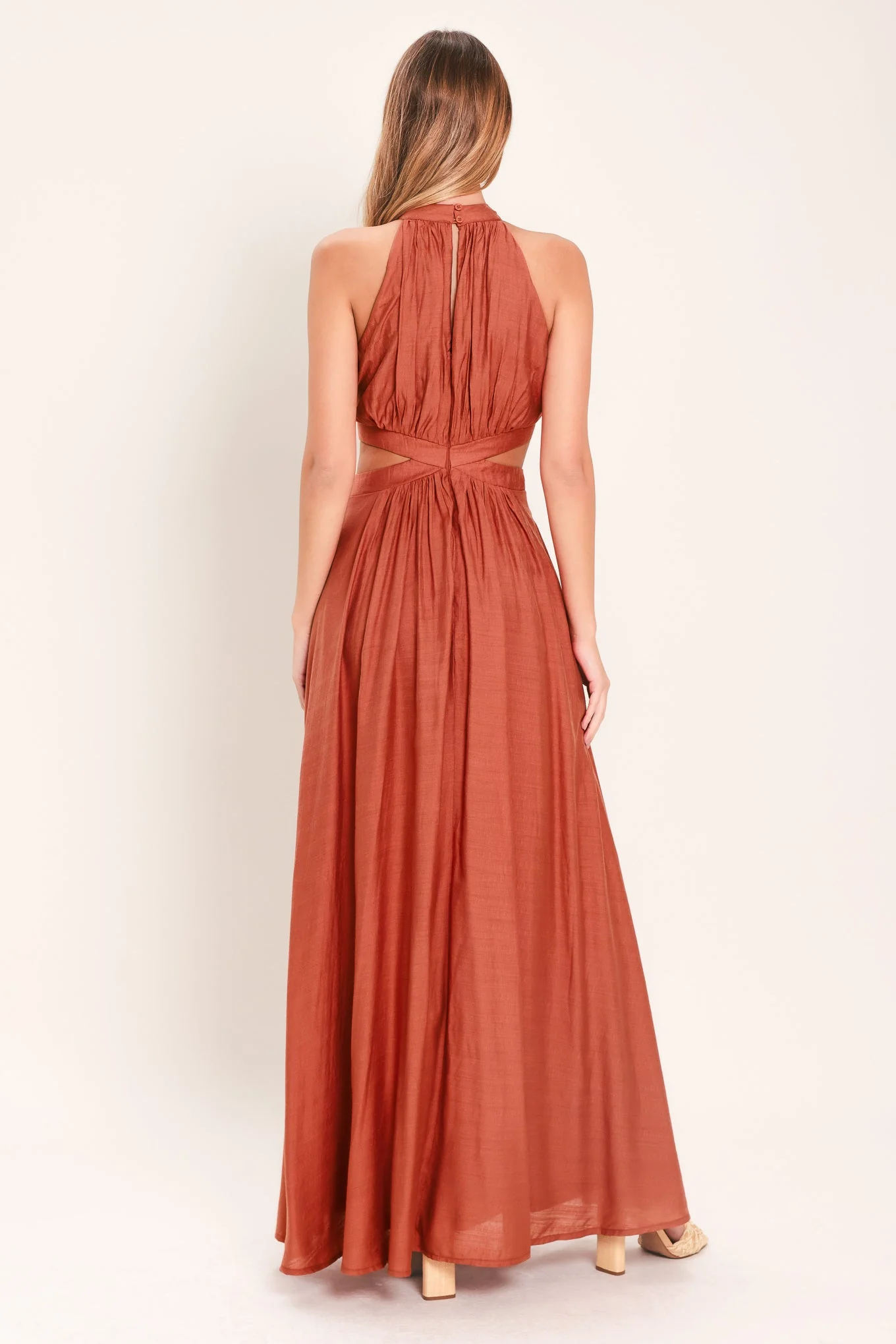 HALTER MAXI DRESS WITH SIDE CUT-OUTS - Image 16