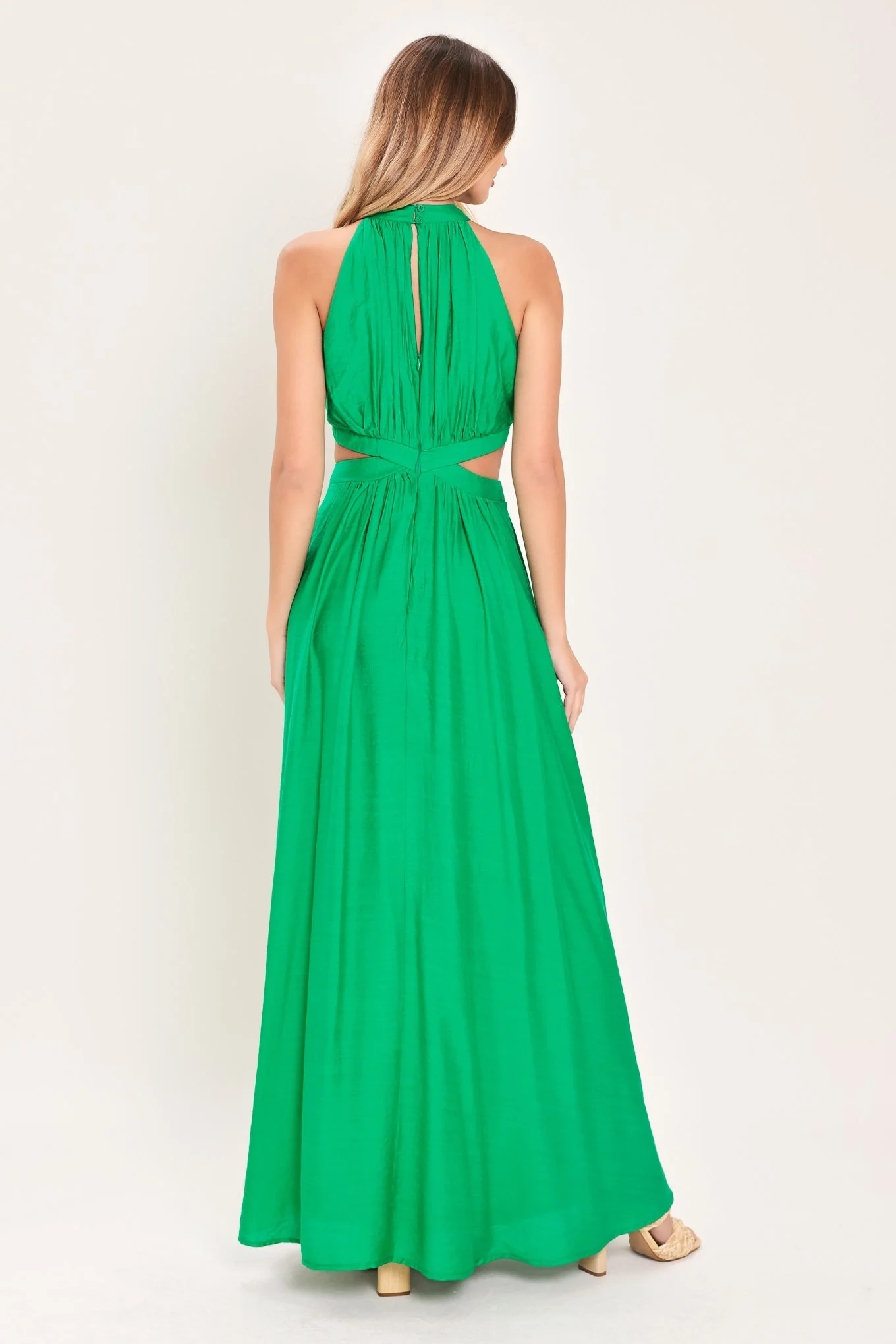 HALTER MAXI DRESS WITH SIDE CUT-OUTS - Image 8